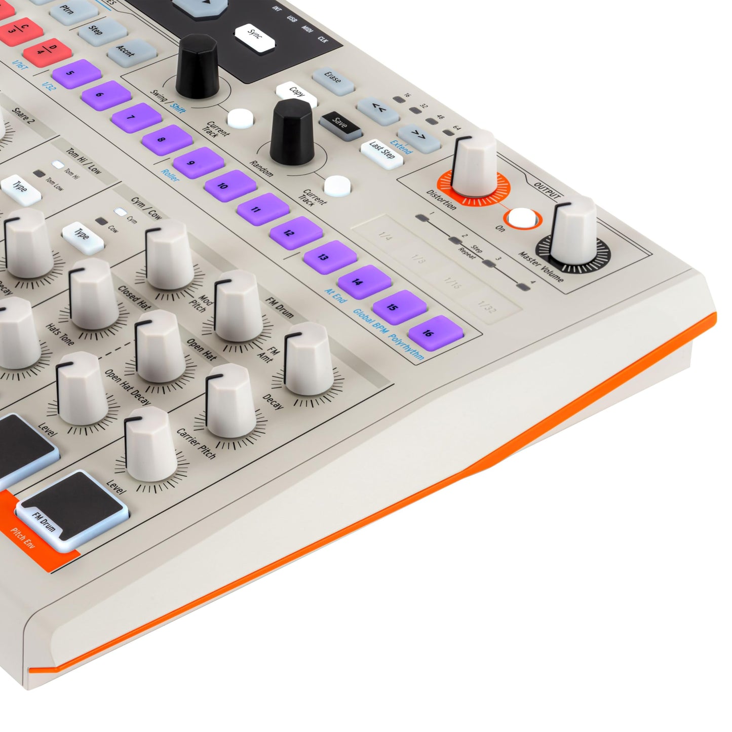 Arturia DrumBrute Impact 1984 - Máquina de tambor analógica, color blanco