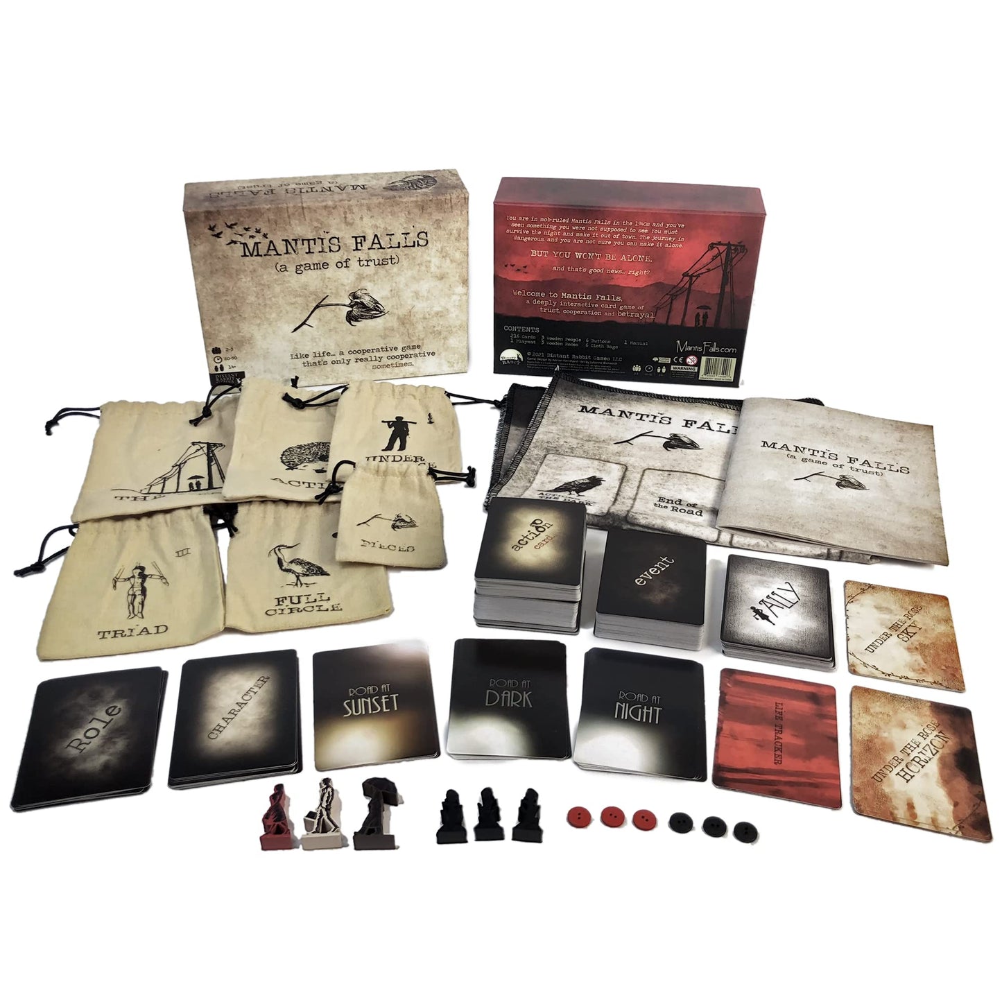 Mantis Falls - Juego de cartas de estrategia de traidor oculto para 2 a 3 jugadores | Juego de aventuras cooperativas para adultos y adolescentes | A partir de 14 años | Tiempo de juego de 60 a 90