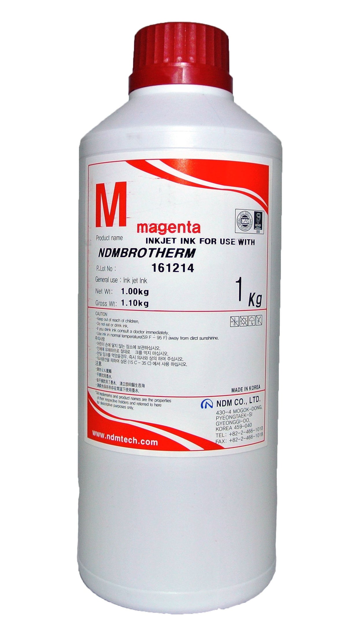 Tinta Magenta NDM 1 Litro Compatible Brother para Recarga de Cartuchos