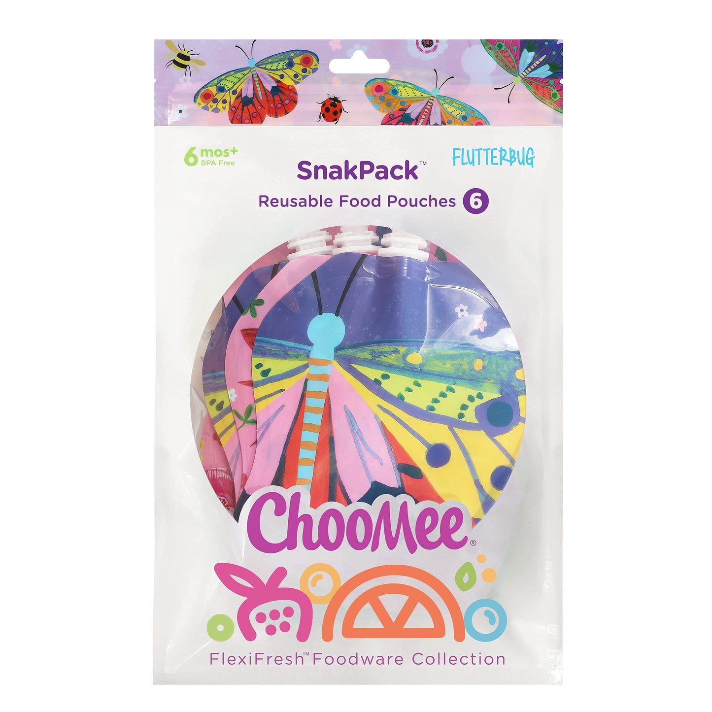 ChooMee Bolsas reutilizables para almacenamiento de alimentos para bebés, sin BPA, a prueba de fugas, para batidos, purés y alimentos para bebés, recargable, doble cierre, fácil de limpiar, parte