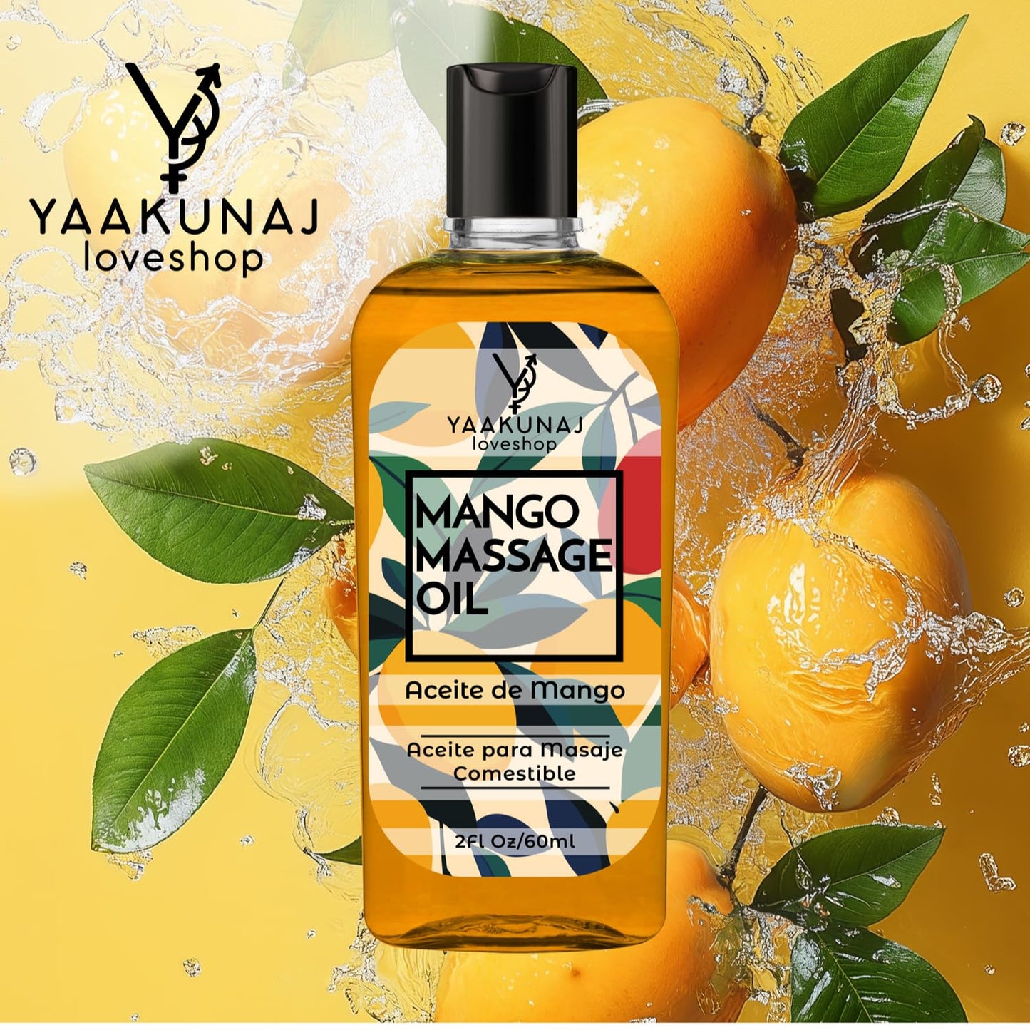 Aceite Para Masaje Yaakunaj Sabor Mango 60 ml