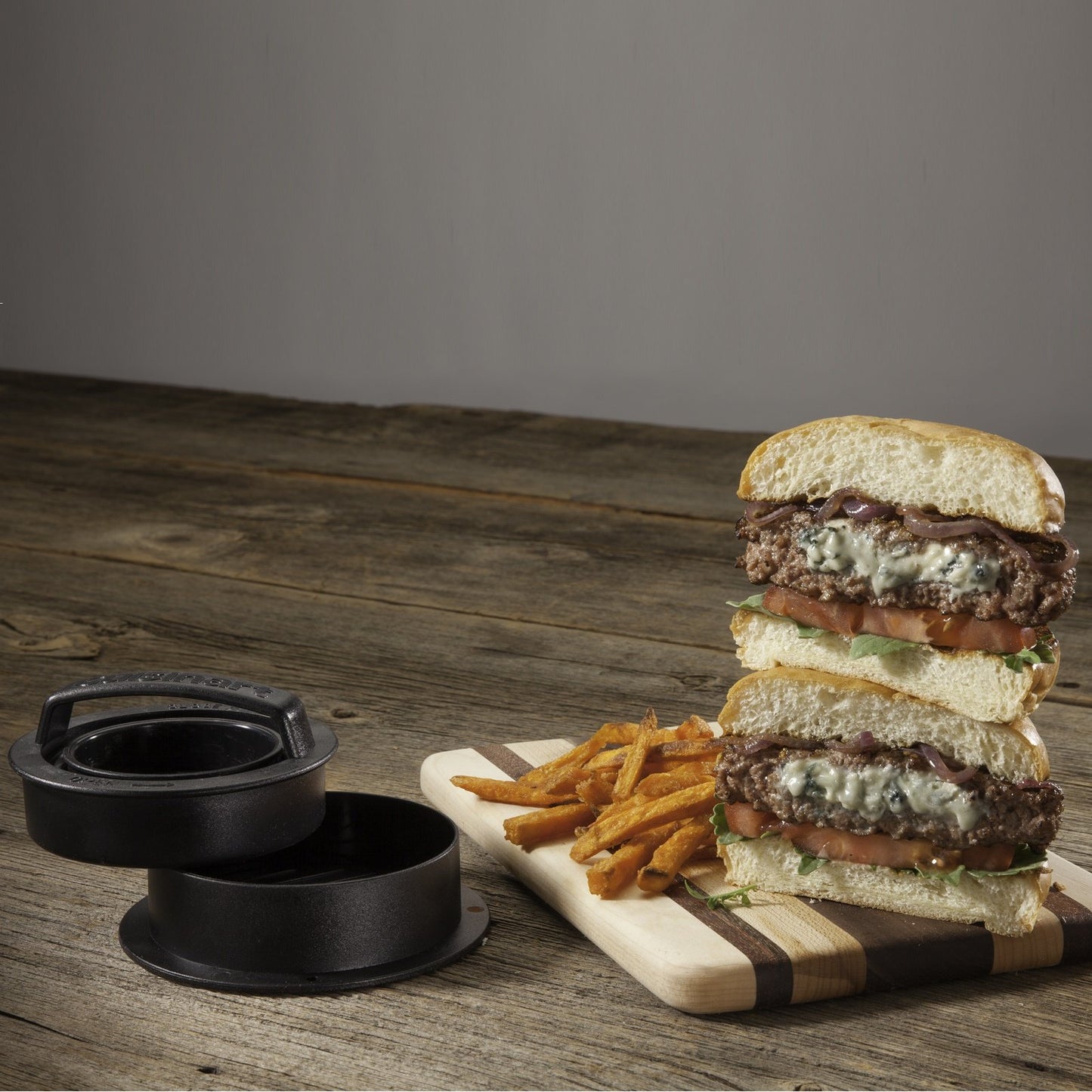 Cuisinart - Prensa para Hamburguesas rellenas 3 en 1 CSBP-100, Negra