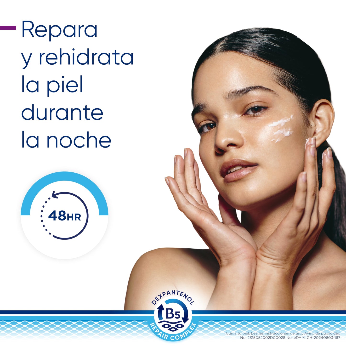 Bepanthen Derma Crema Hidratante Facial Noche, Bepanthen Regeneradora, Crema Facial para Piel Seca y Sensible, 50ml