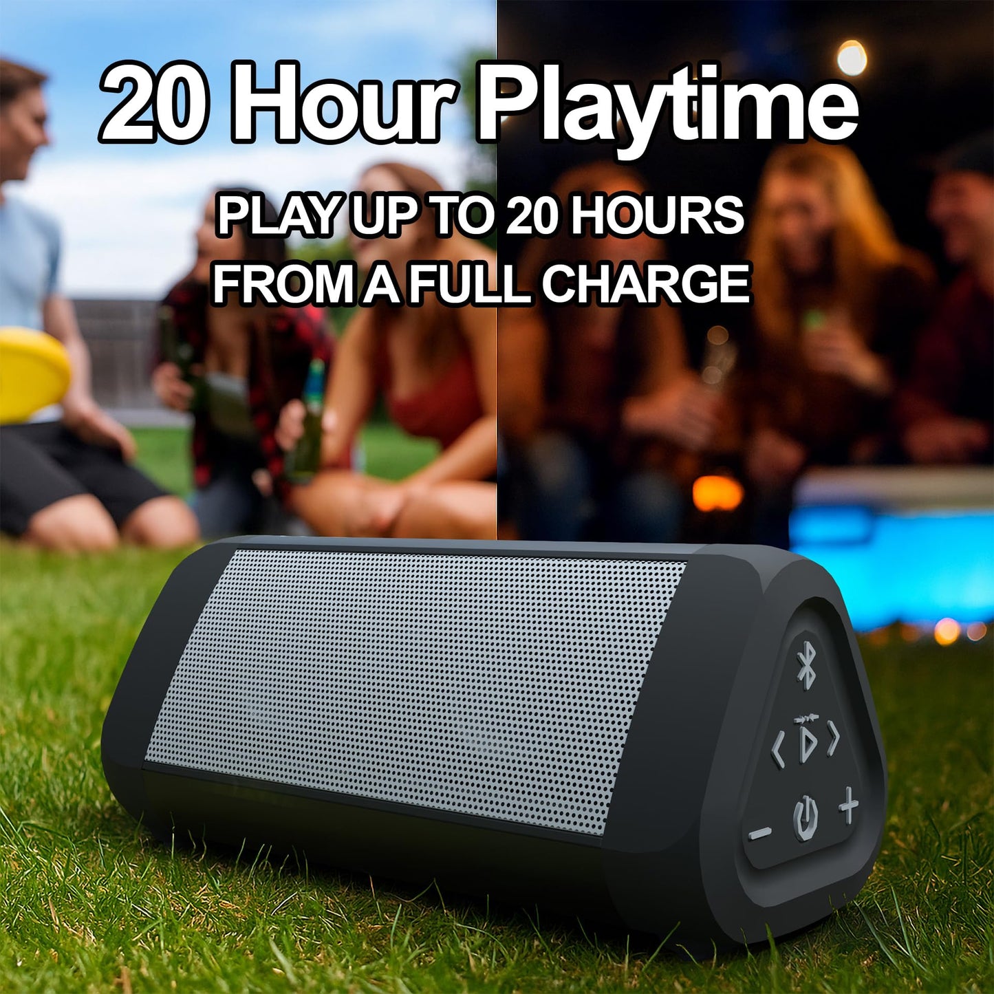 Cambridge Soundworks OontZ Angle 3 Ultra (4th Gen) Waterproof 5.0 Bluetooth Speaker, 14 Watts, Hi-Quality Sound & Bass, 100 Ft Wireless Range (White) by