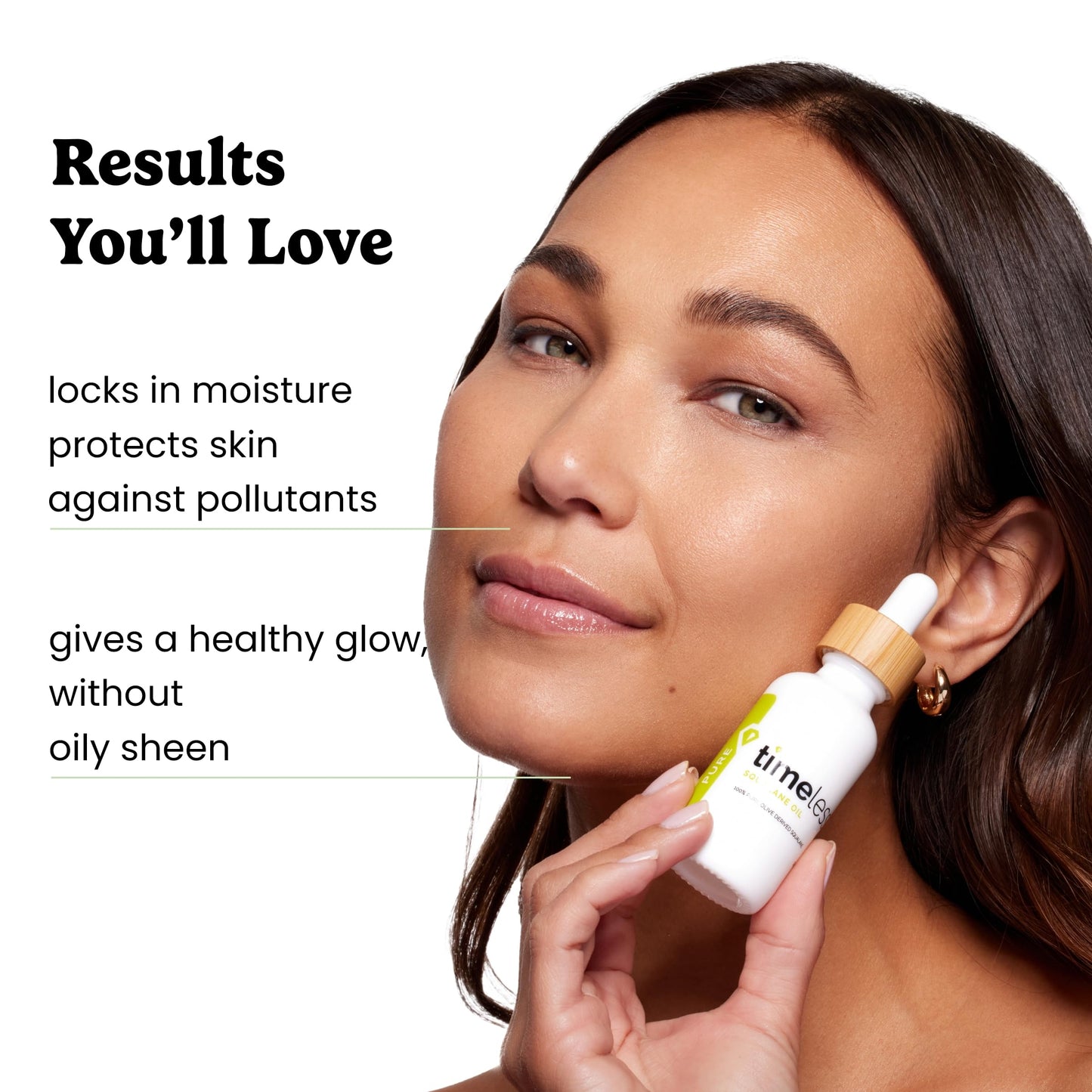 TIMELESS SKIN CARE | Sérum Aceite Seco de Escualano Puro 100% | Apto pieles grasas | Hidratante y antibacteriano que reduce imperfecciones | Ideal para Climas extremos | 60ml