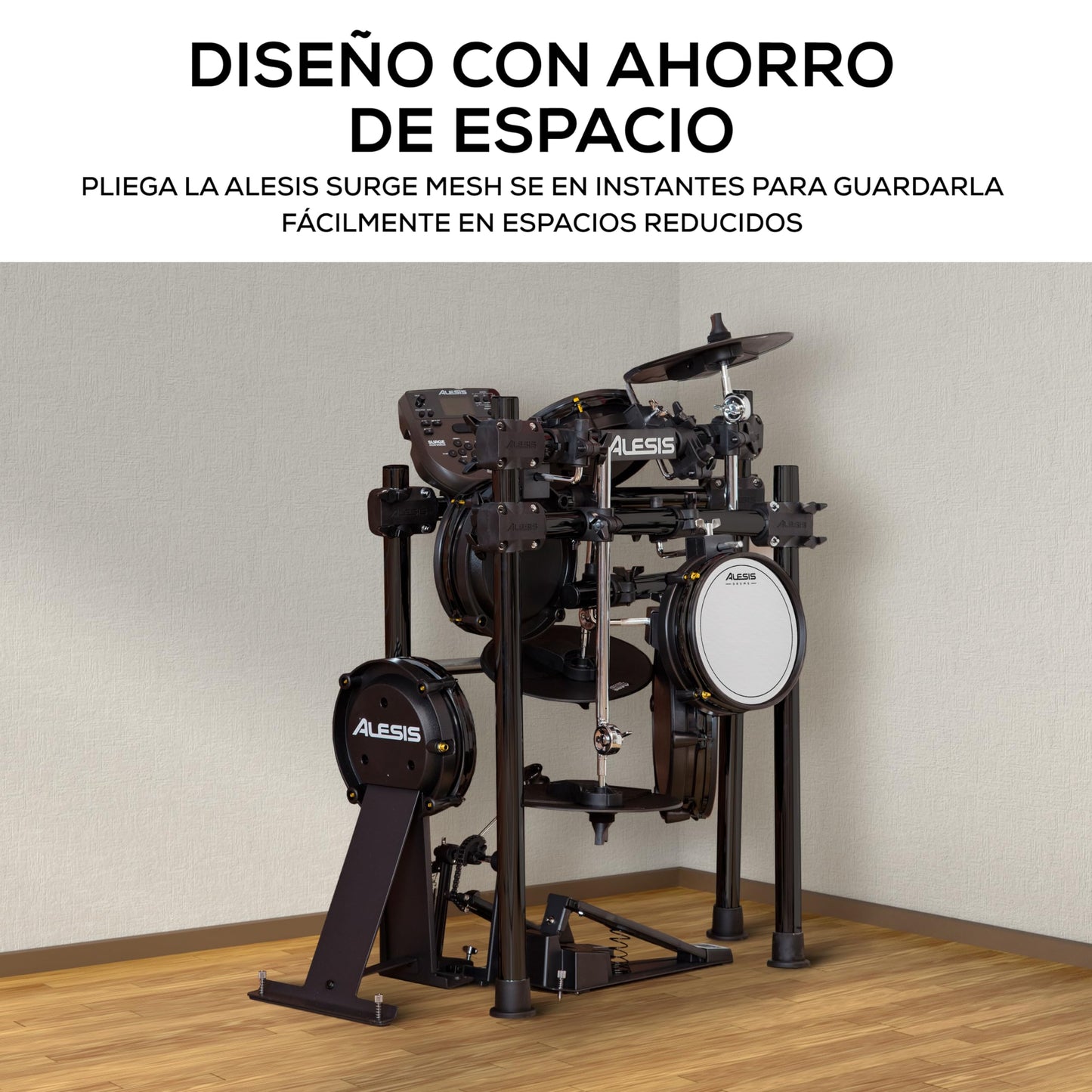 Alesis Surge Mesh SE Kit - Set de Batería Electrónica, conectividad MIDI USB, parches de malla, módulo percusión, rack sólido, 40 kits y 385 sonidos