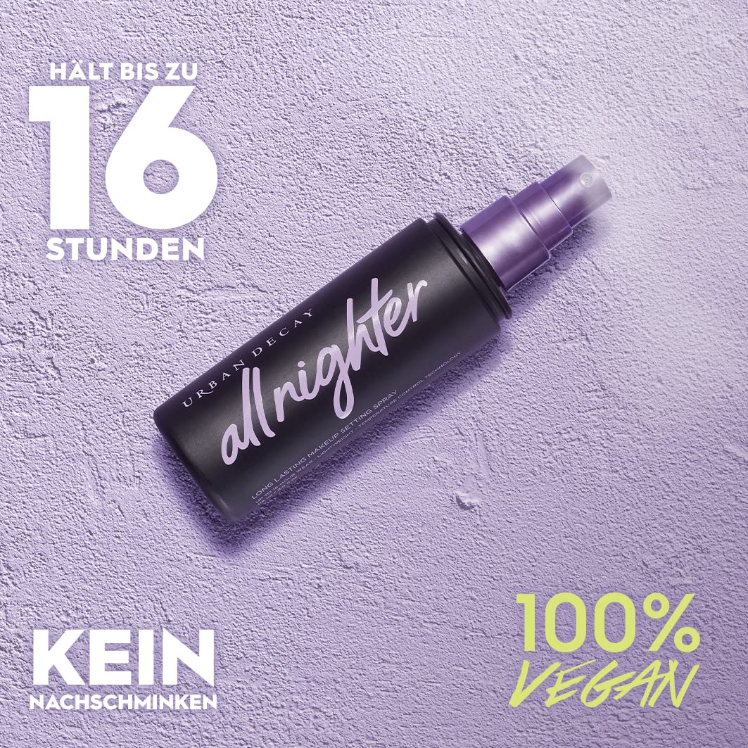 Urban Decay All Nighter Setting Spray fijador de maquillaje hasta por 16hrs acabado natural, 118ml