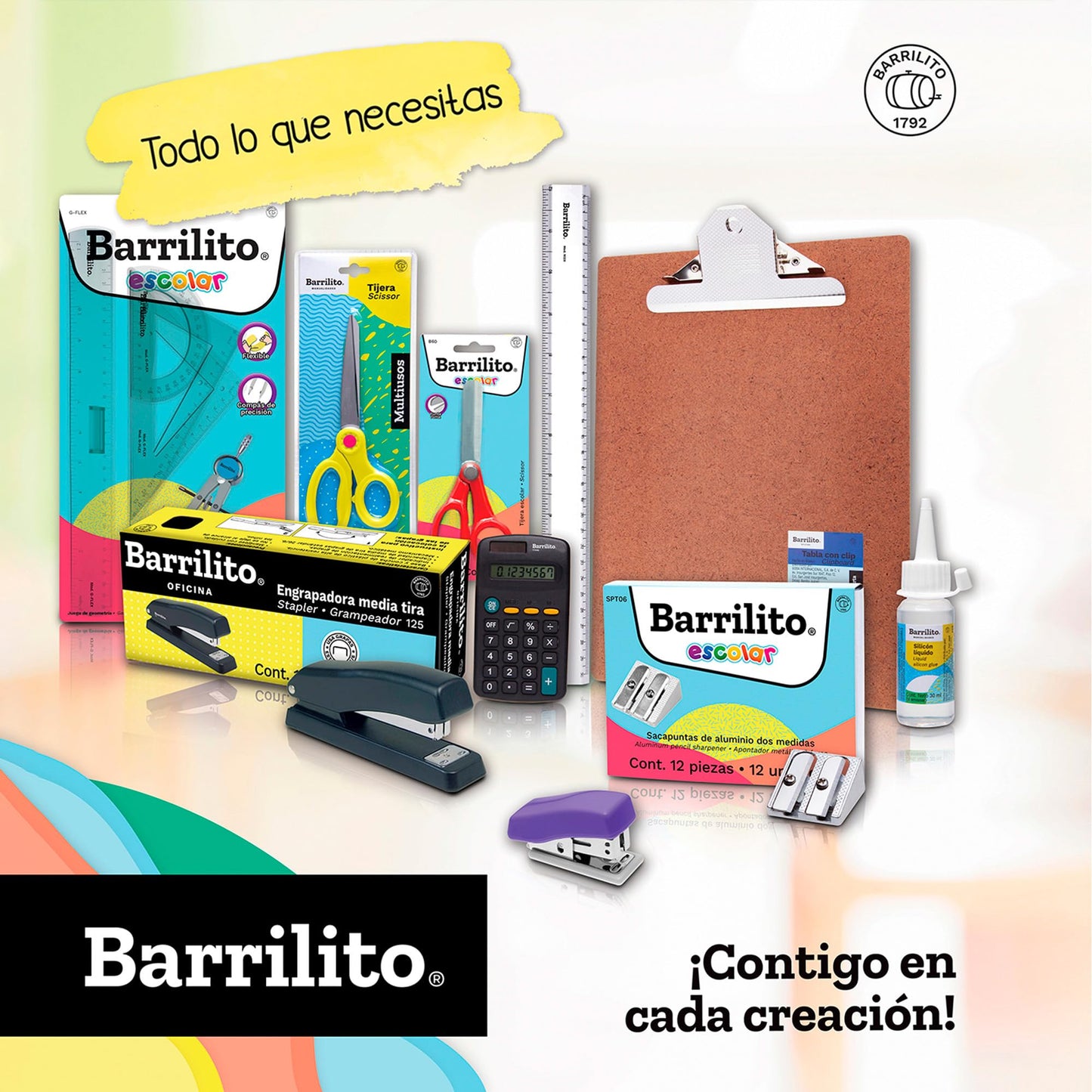 Barrilito Lápices Largos de Color, 24 Piezas. 7993LCP