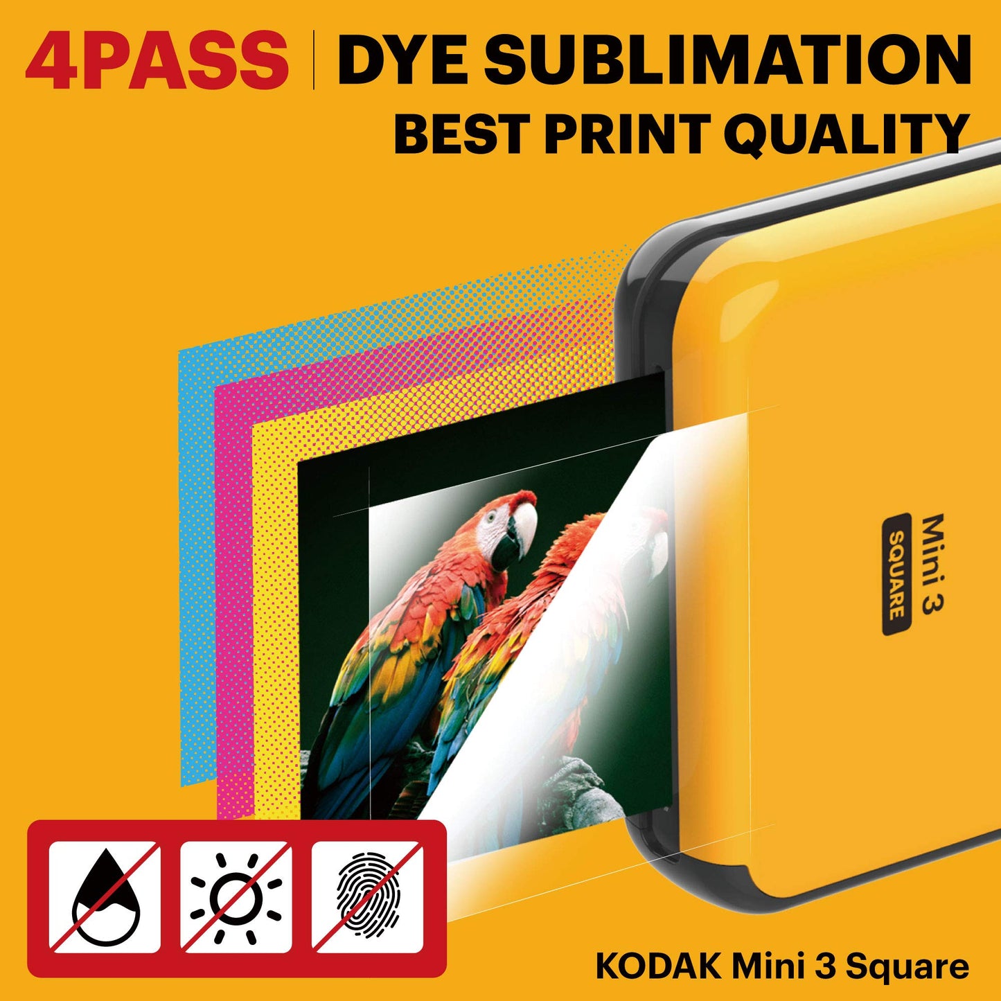 KODAK Impresora Fotográfica Instantánea Mini Shot 3, Inalámbrica, Compatible con iOS, Android y Bluetooth, Portátil