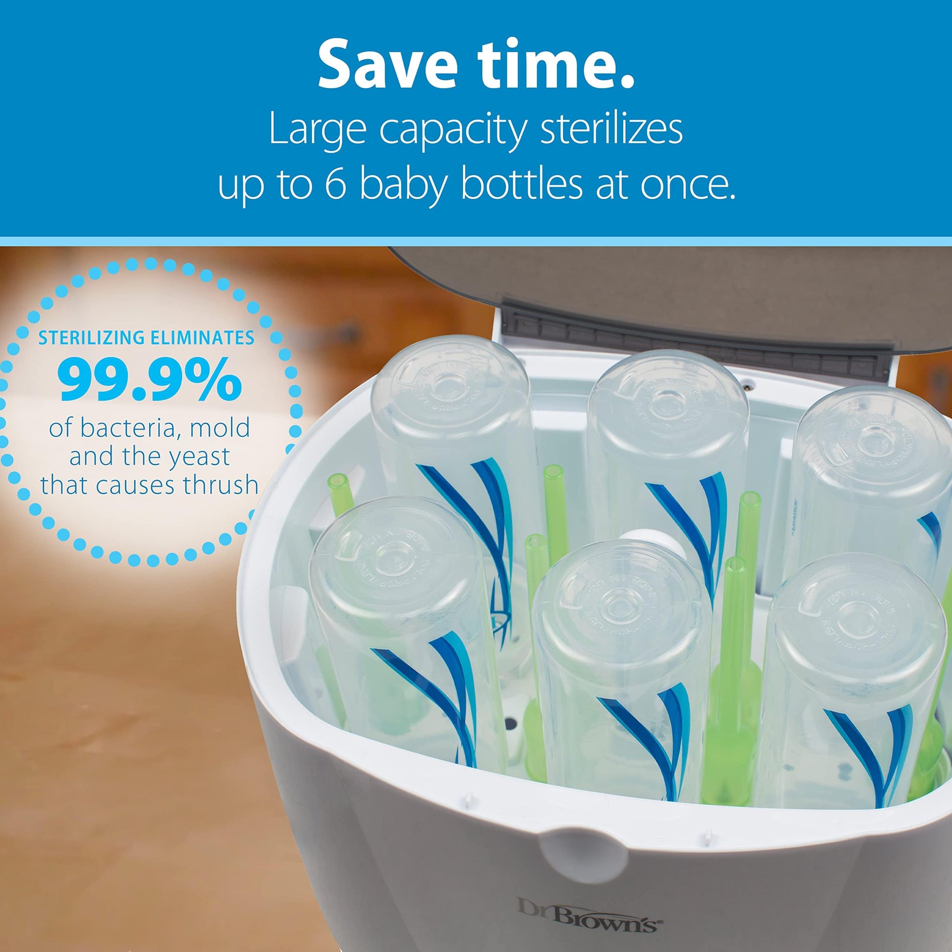 Esterilizador Eléctrico de Biberón y Chupete Dr. Brown's de Lujo