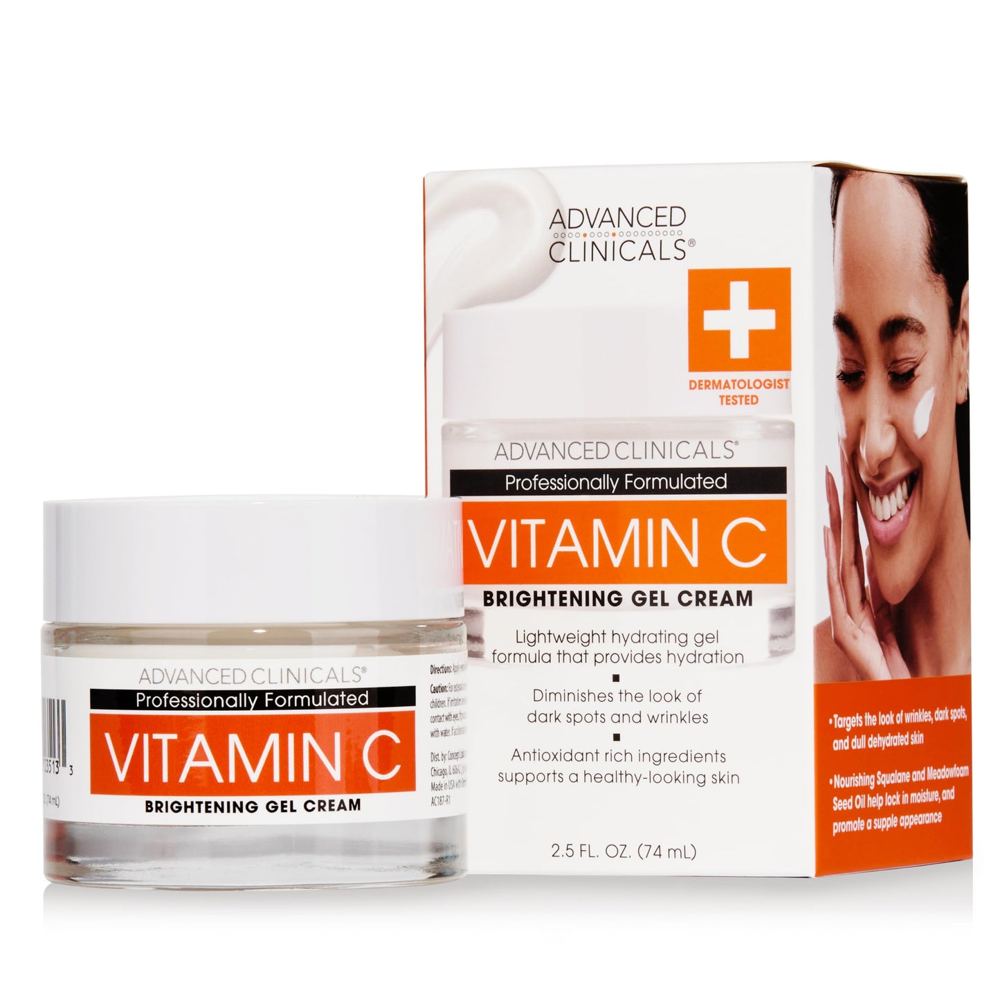 Crema Facial Iluminadora Anti-Edad con Vitamina C - Advanced Clinicals 59ml - Tratamiento Cosmético para Piel Radiante y Joven.