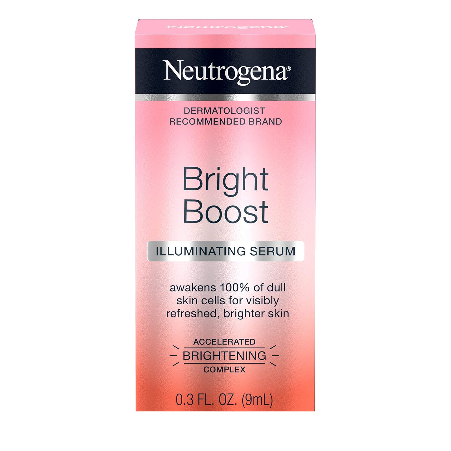 Neutrogena Bright Boost Illuminating Face Serum with Neoglucosamine & Turmeric Extract for Even Skin Tone, Resurfacing Serum for Face to Reduce Dark Spots & Hyperpigmentation, fl. oz (Pack of 12)