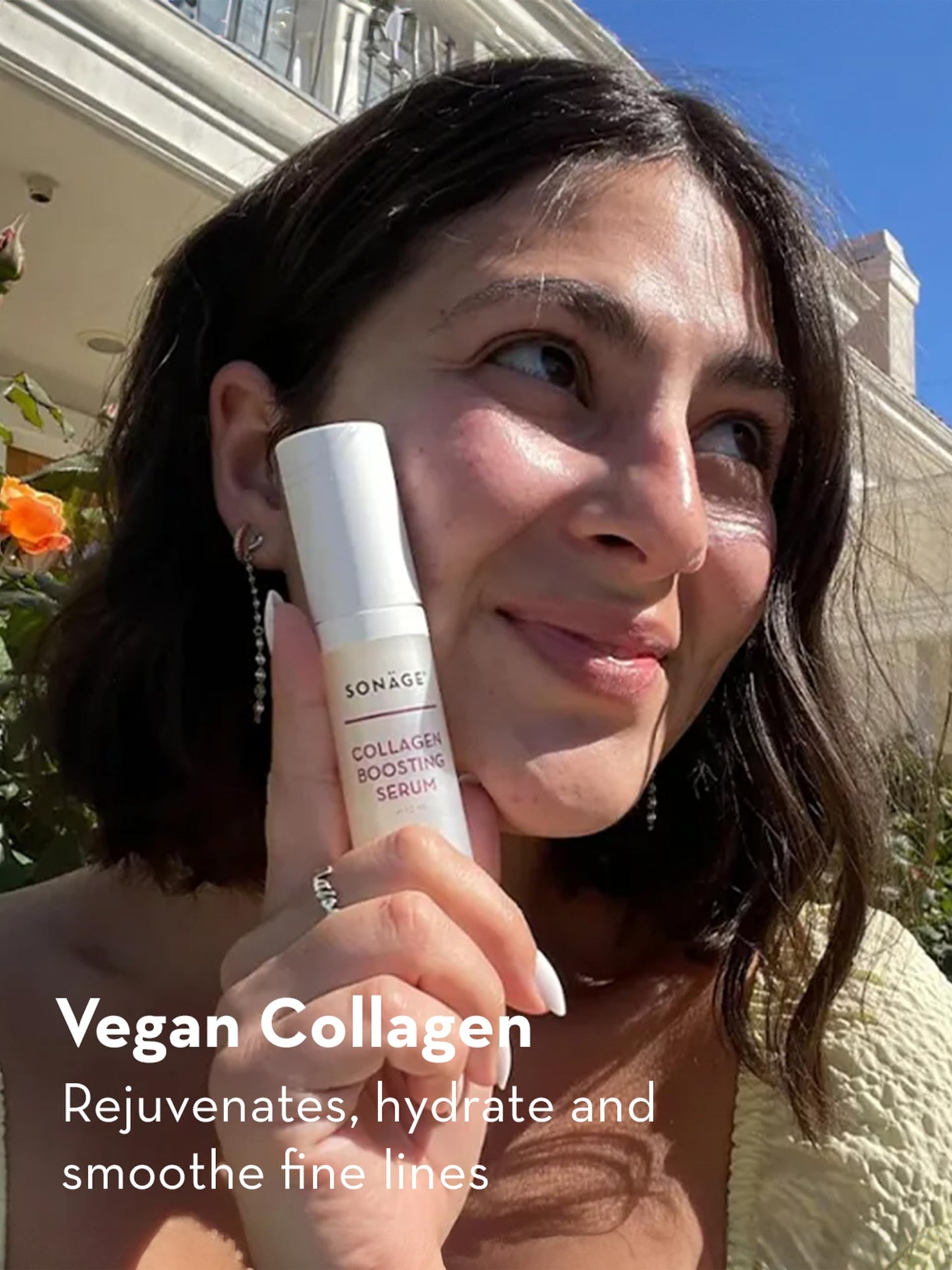 Sonage Collagen Serum - Instant Plumping Serum To Reduce Appearance of Fine Lines and Wrinkles - All-Natural Anti-Aging Serum - Collagen Serum for Hydration - Face and Neck Treatment