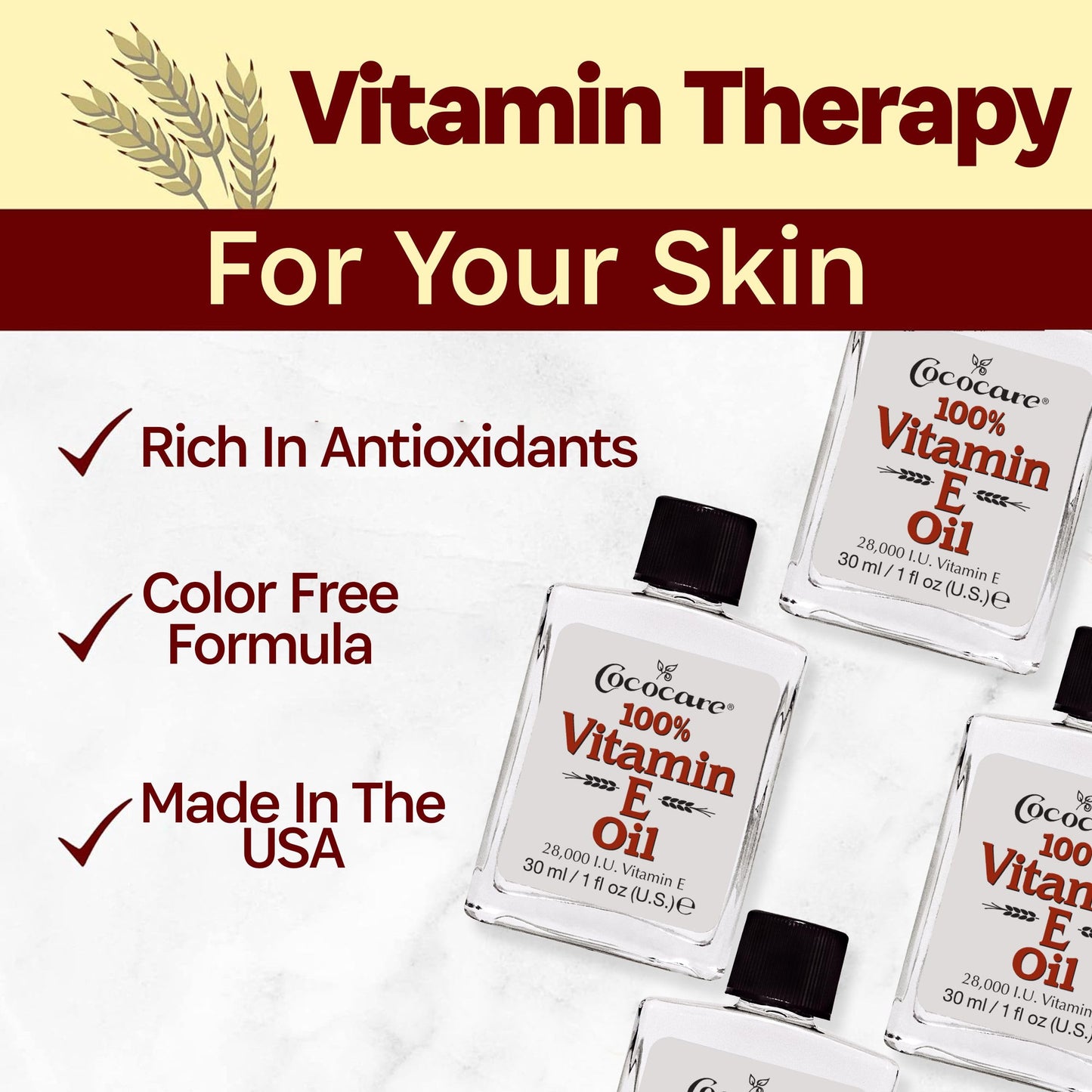Cococare 100% Vitamin E Oil, 1 Ounce