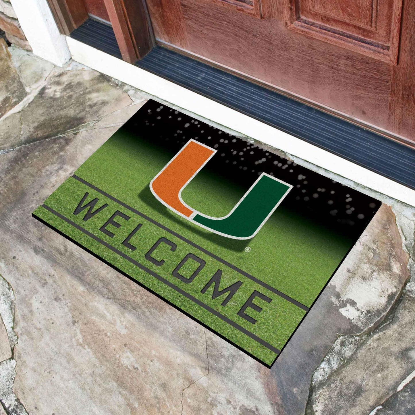 Tapete de Goma FANMATS Arkansas Razorbacks para Puerta de Exterior