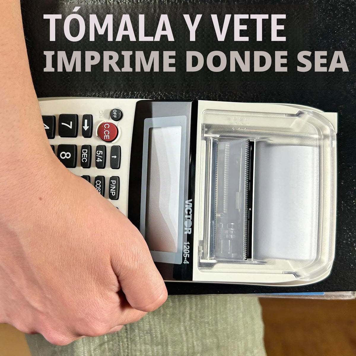 Victor 1205-4 - Calculadora de impresión portátil de 12 dígitos, Color