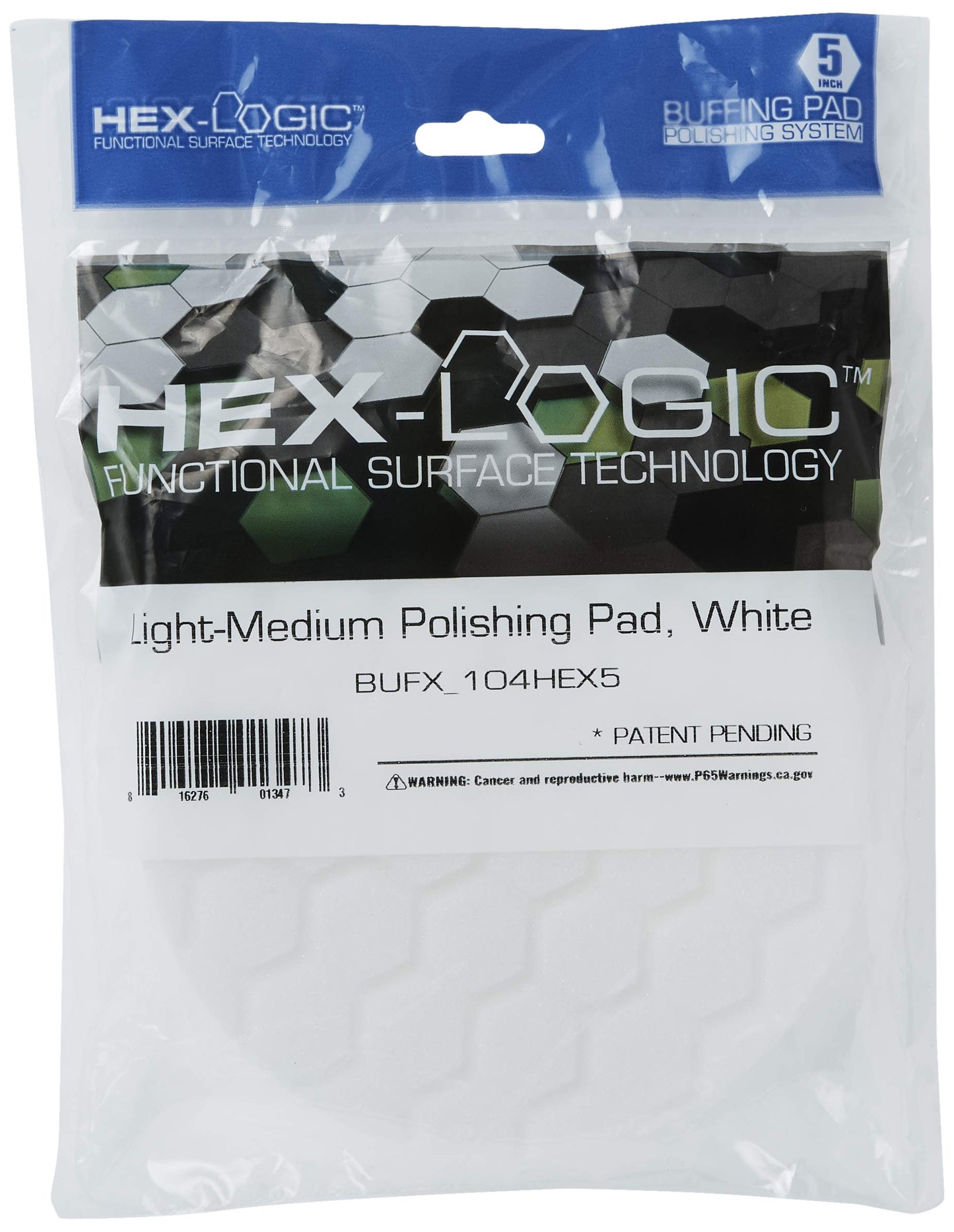 Chemical Guys Hex-Logic Pad, Almohadilla de Pulido Ligero-Medio, Gris