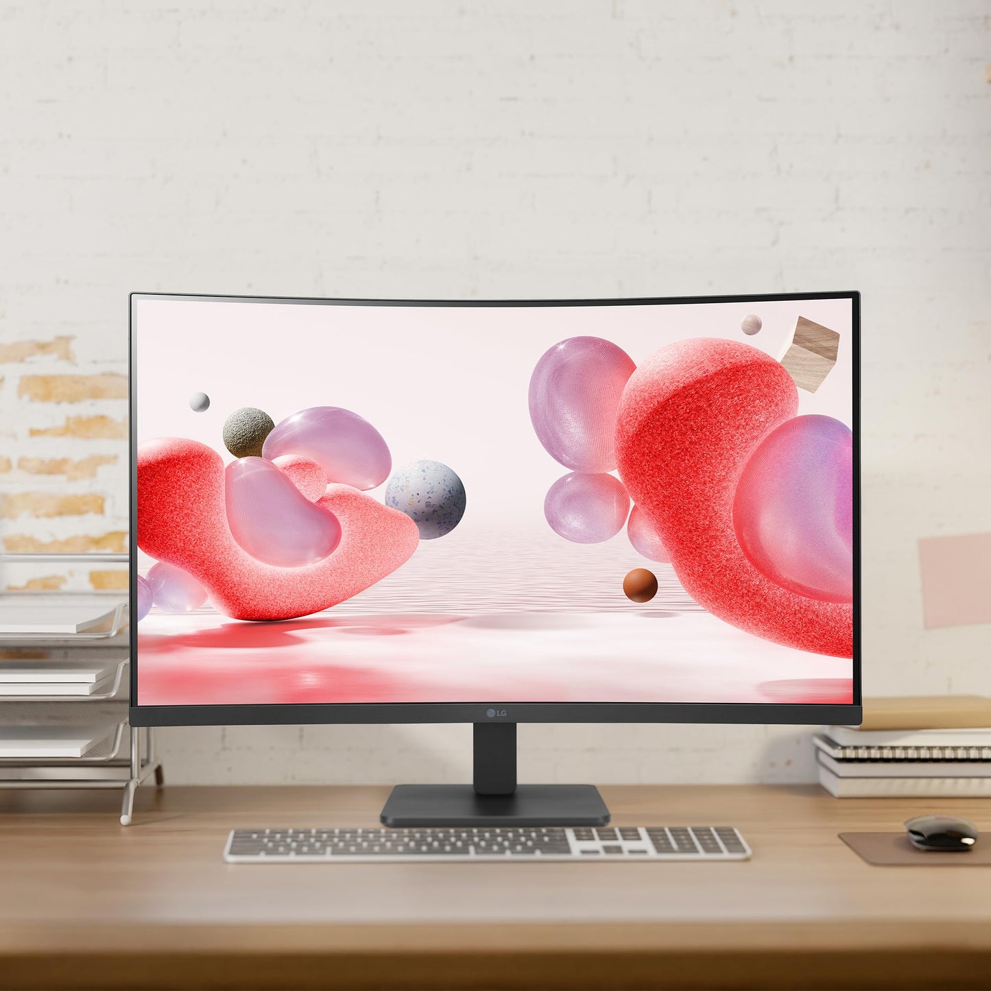 LG Monitor 32MR50C-B, PC Monitor 32" IPS Full HD (1920 x 1080), Refresh Rate 100 Hz, Response Time 5 ms, Modo de Lectura, Flicker Safe, AMD FreeSync