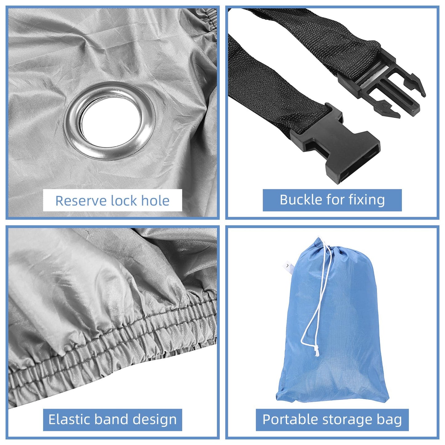 Funda Impermeable AkiiGer Negra para Triciclo para Adultos con Orificio de Bloqueo