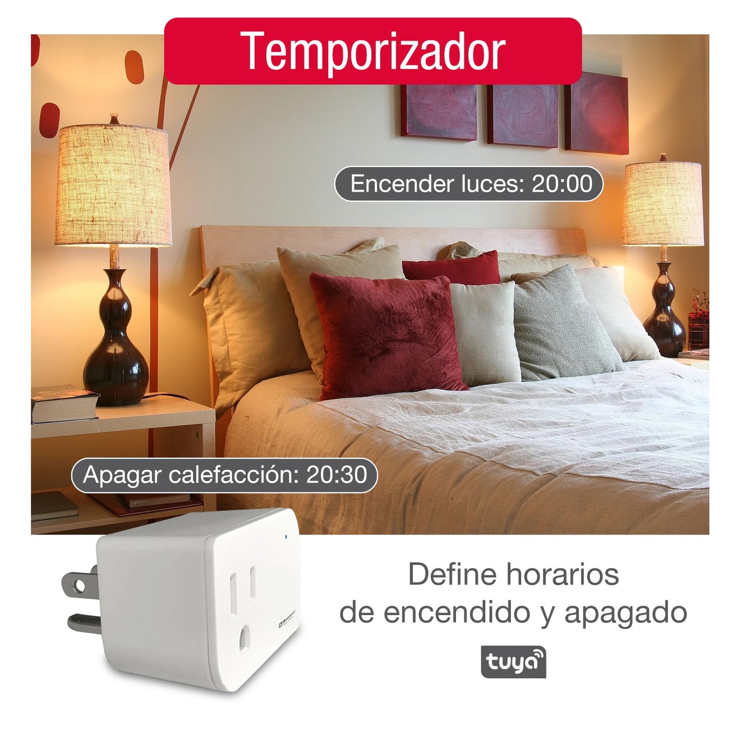 Enchufe Inteligente Koblenz Blanco Compacto Compatible con Alexa y Google para el Hogar