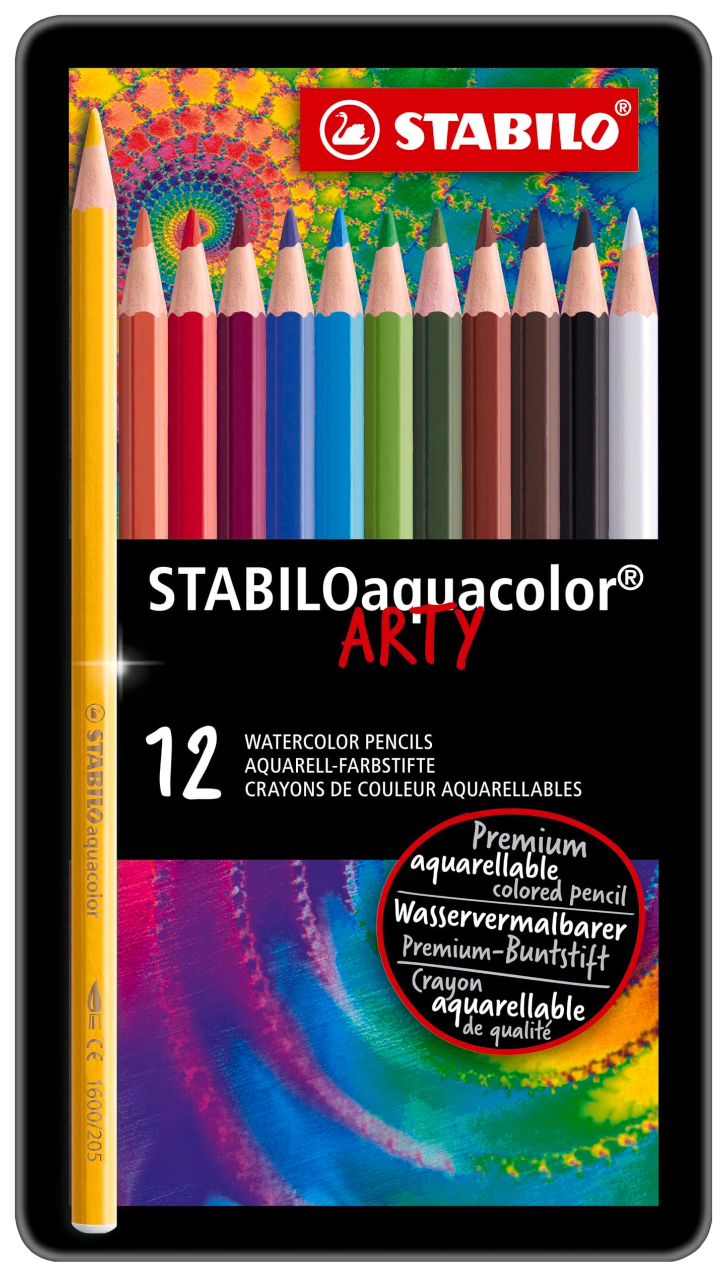 Lápiz de Color STABILO Aquacolor Multicolor Conjunto de 12 Piezas