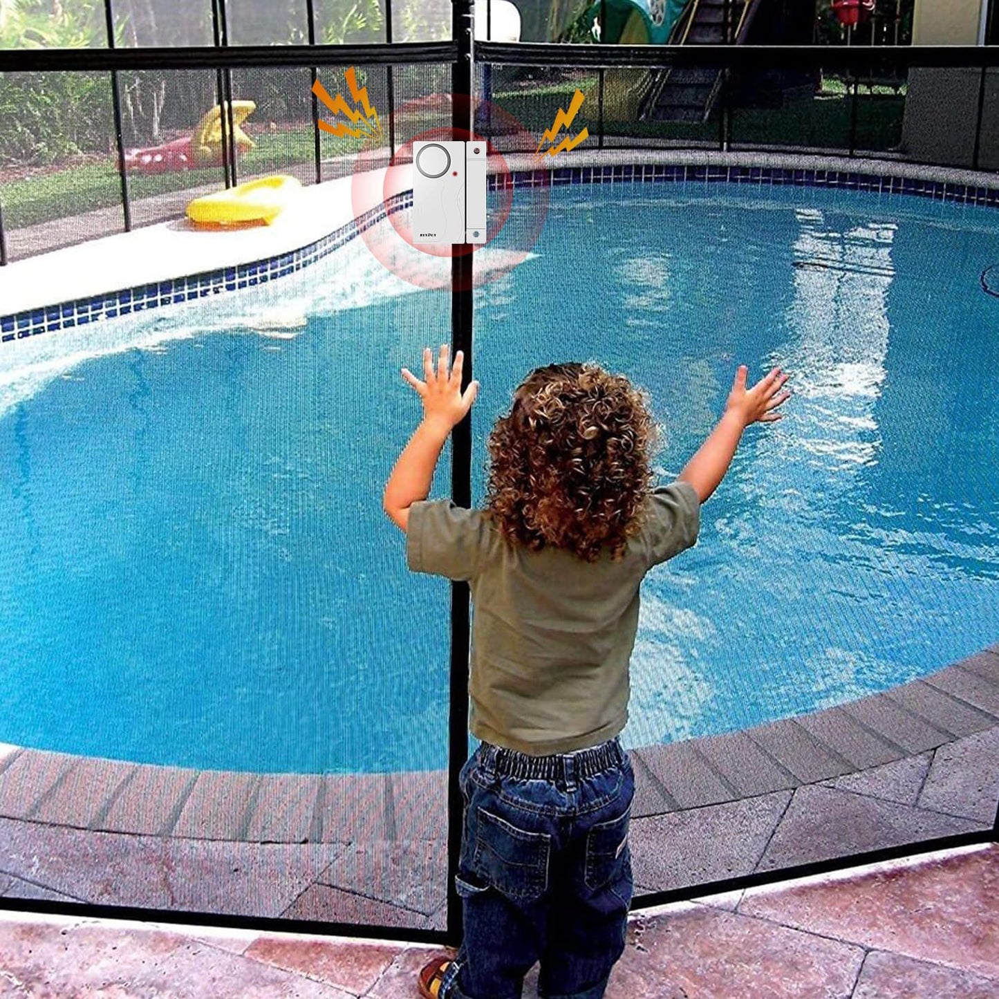 HENDUN - Alarmas de puerta cuando se abren con mando a distancia, campanas de puerta, sensor de seguridad de puerta para seguridad de niños (paquete de 2)