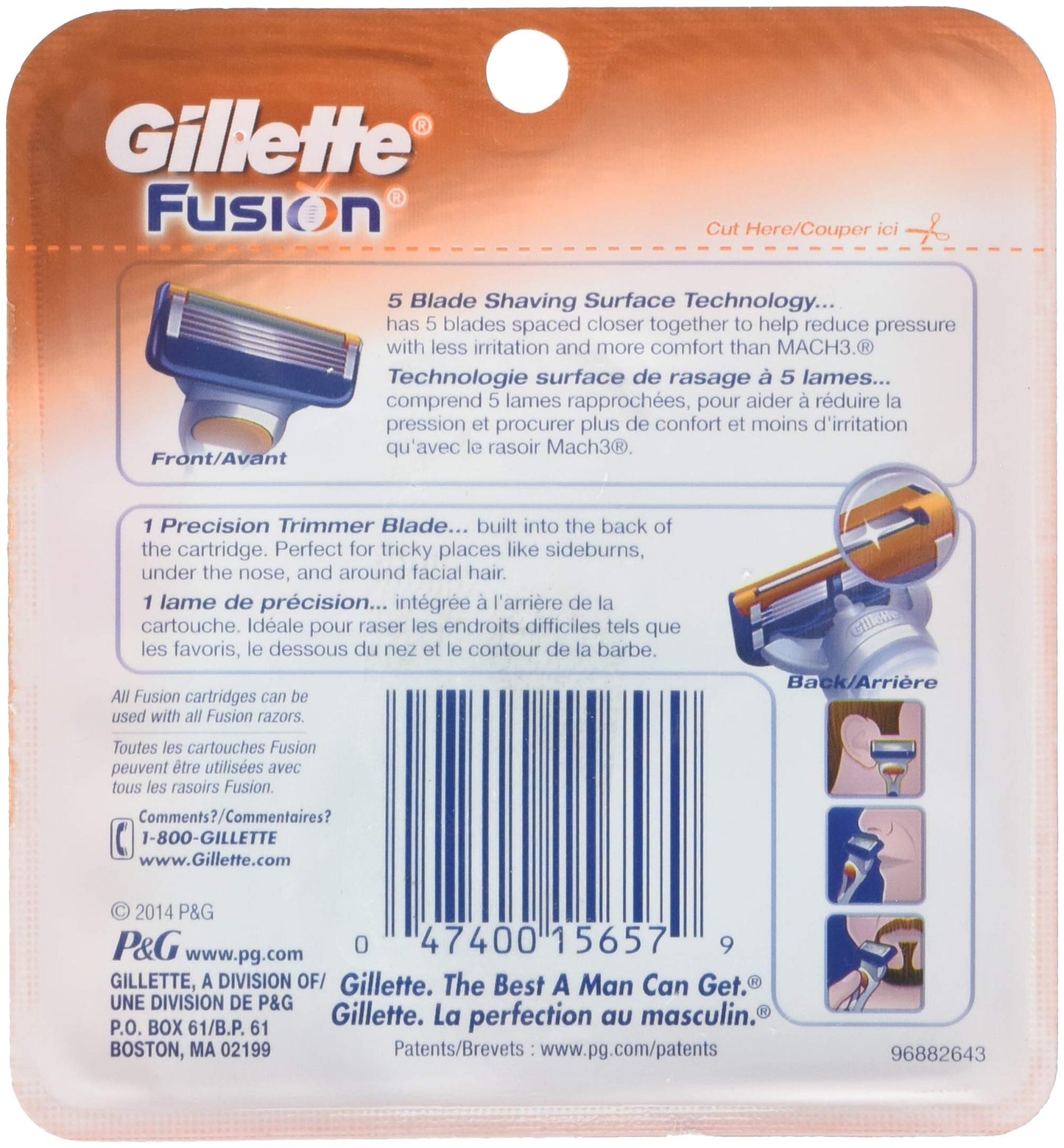 Gillette Fusion - 4 unidades