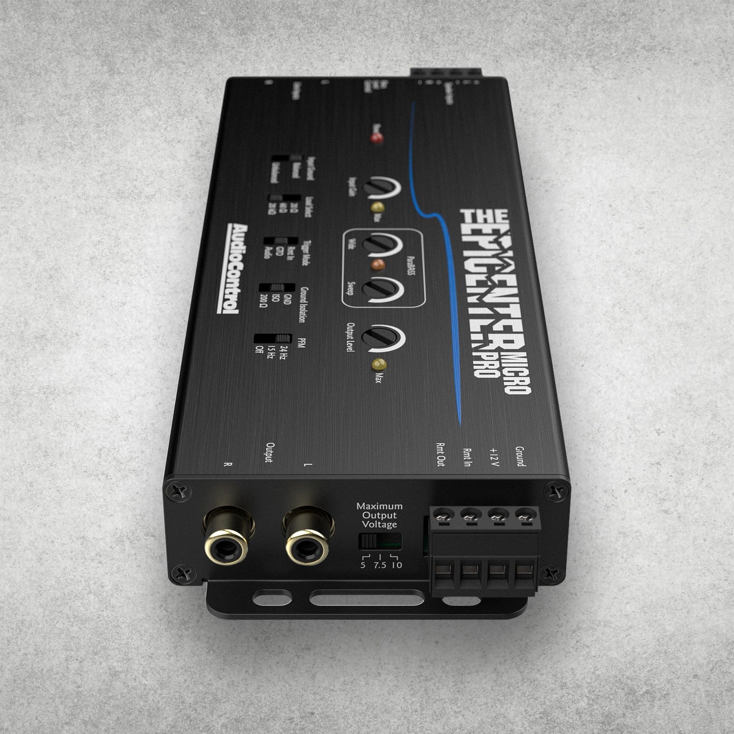 AudioControl The EPICENTER Micro PRO Procesador digital de restauración de graves y convertidor de salida de línea, maximizador de amplificador de graves de audio para automóvil con control remoto ACR