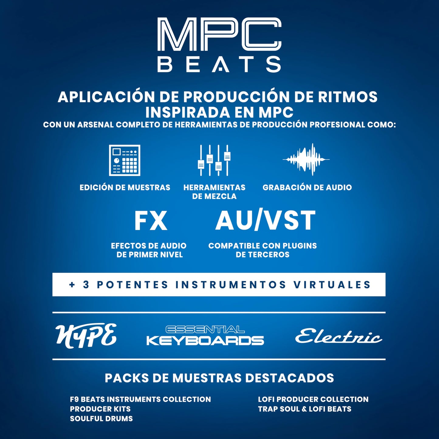 AKAI Professional LPD8 - Controlador MIDI USB con 8 drum pads MPC sensibles para Mac y PC, 8 perillas asignables y software de producción musical