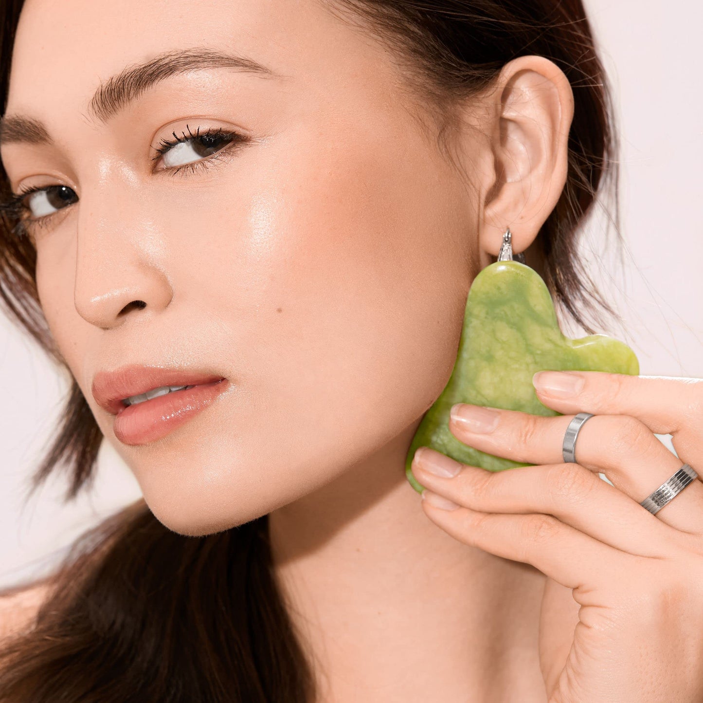EcoTools Jade Roller and Gua sha Facial Set, rodillo facial y herramienta de masaje, 100% Jade Skin care Essential