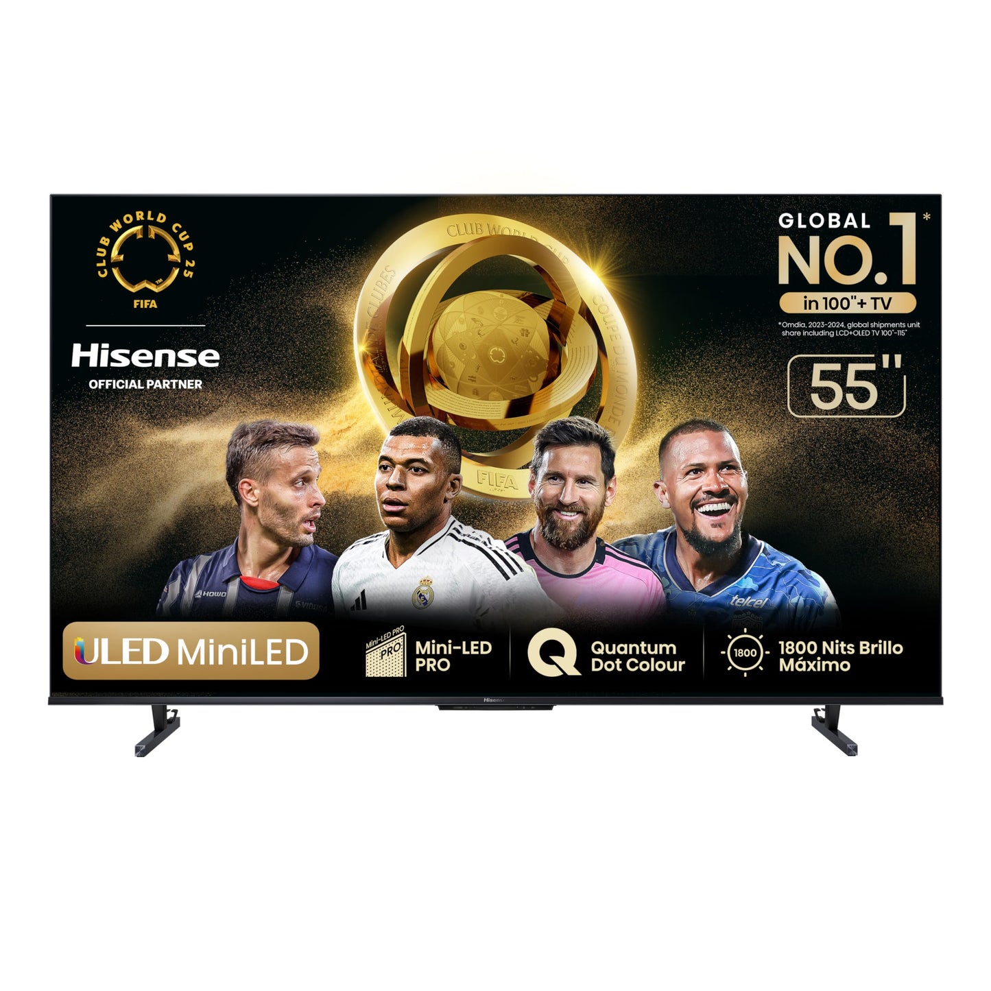 Hisense Television U8N Pantalla 55 Pulgadas,Mini-LED Smart Google TV UHD 4K,Control Remoto por Voz con Alexa,Modo de Juego Pro de 144 Hz,Hi-View Engine Pro, mira TV en Vivo sin Cable
