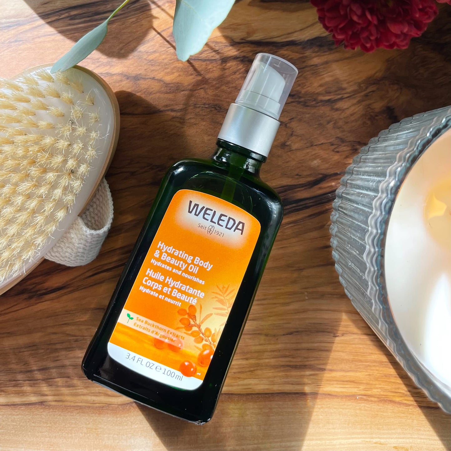Weleda Hydrating Sea Buckthorn Body and Beauty Oil, 3.4 Fluid Ounce, Plant Rich Body and Beauty Oil with Sea Buckthorn and Sesame Oils