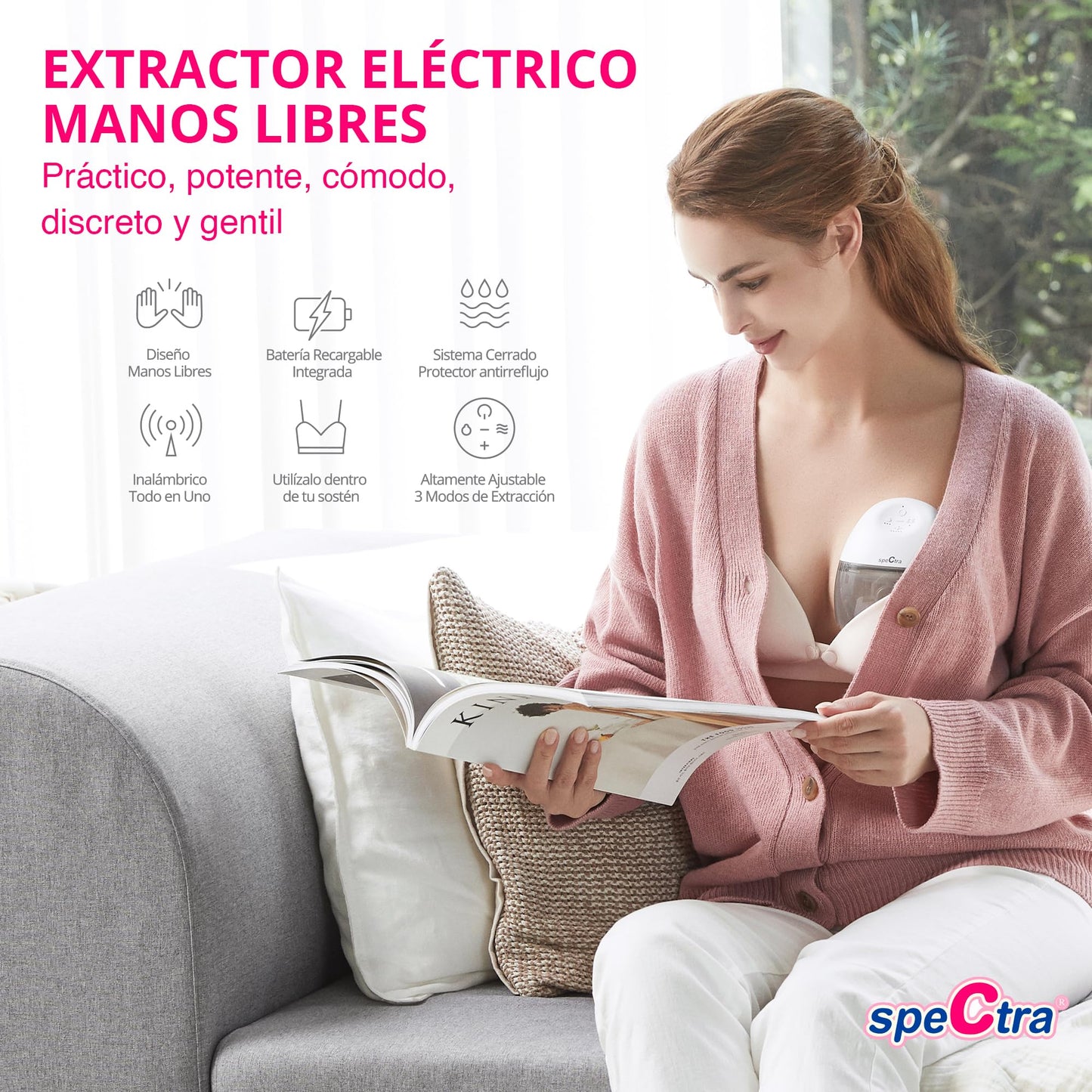 Extractor de Leche Eléctrico Spectra Inalámbrico Manos Libres Original