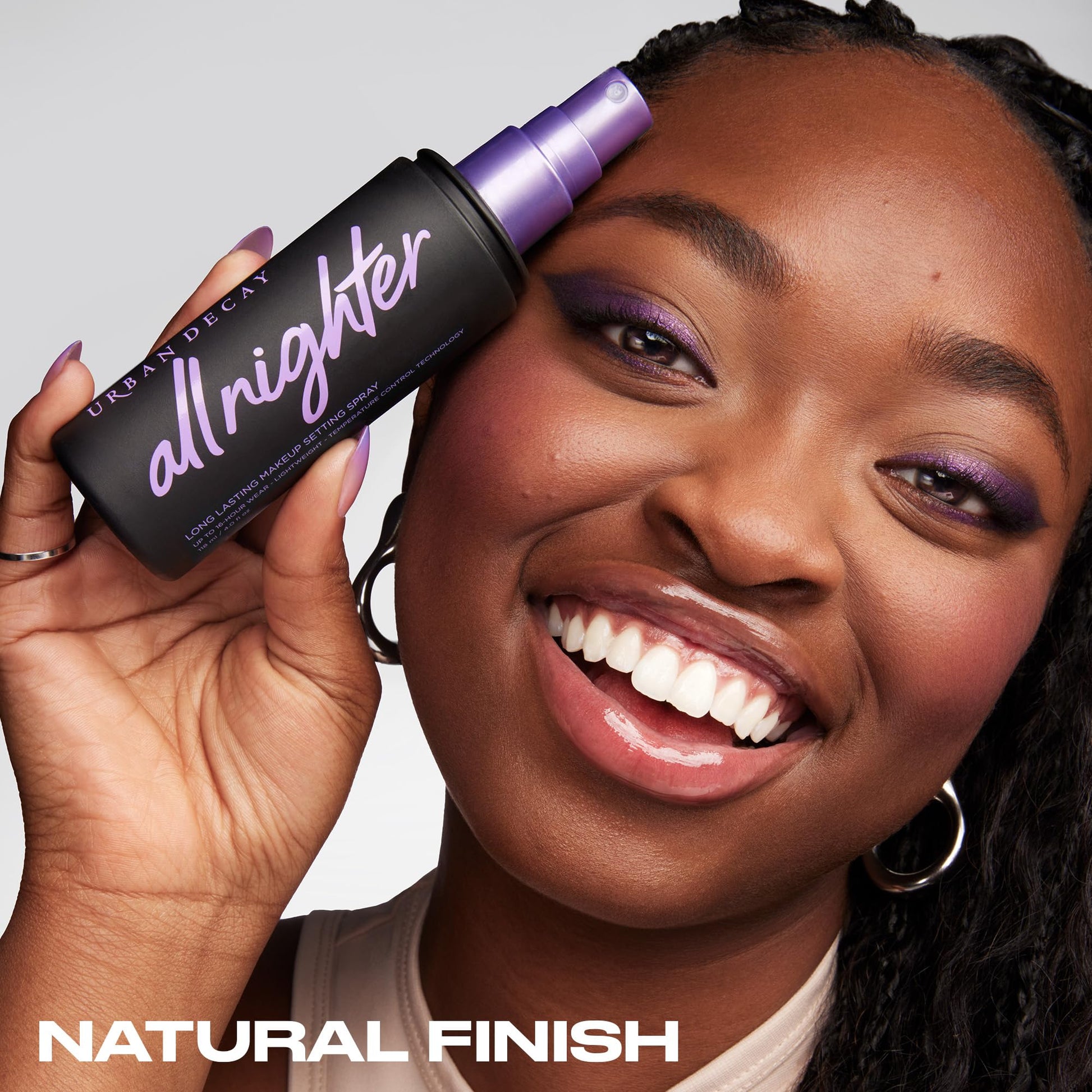 Urban Decay All Nighter Setting Spray fijador de maquillaje hasta por 16hrs acabado natural, tamaño de viaje, 30ml