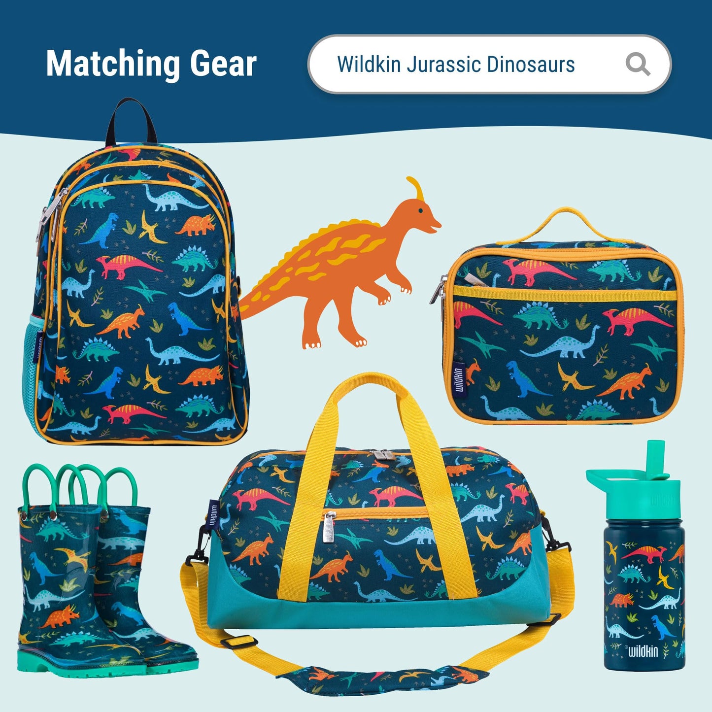 Wildkin - Funda de algodón para Siesta para niños, Suave, Cosida en Solapa, Duradera y se Adapta a tapetes de Vinilo de 1.5 Pulgadas, Dinosaurios jurásicos