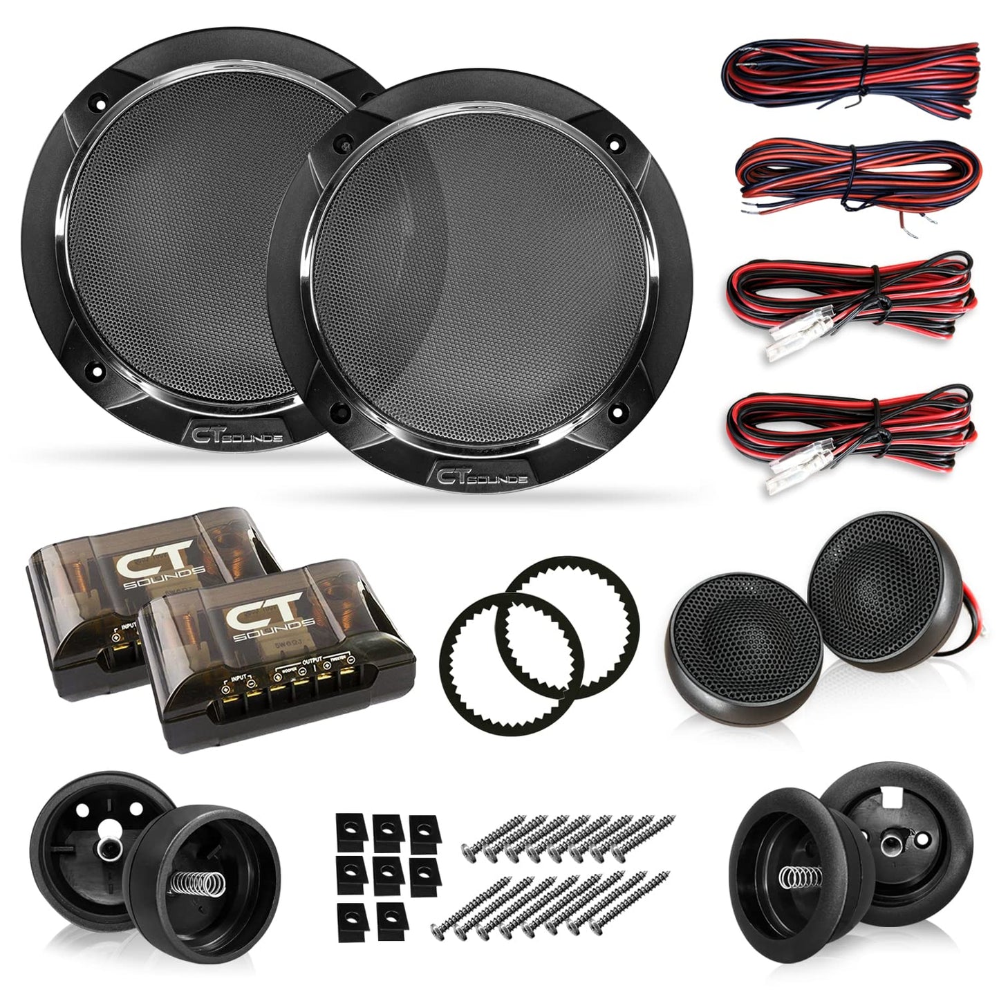 CT Sounds Meso - Juego de Altavoces de componentes Premium de 5.25 Pulgadas, 240 W