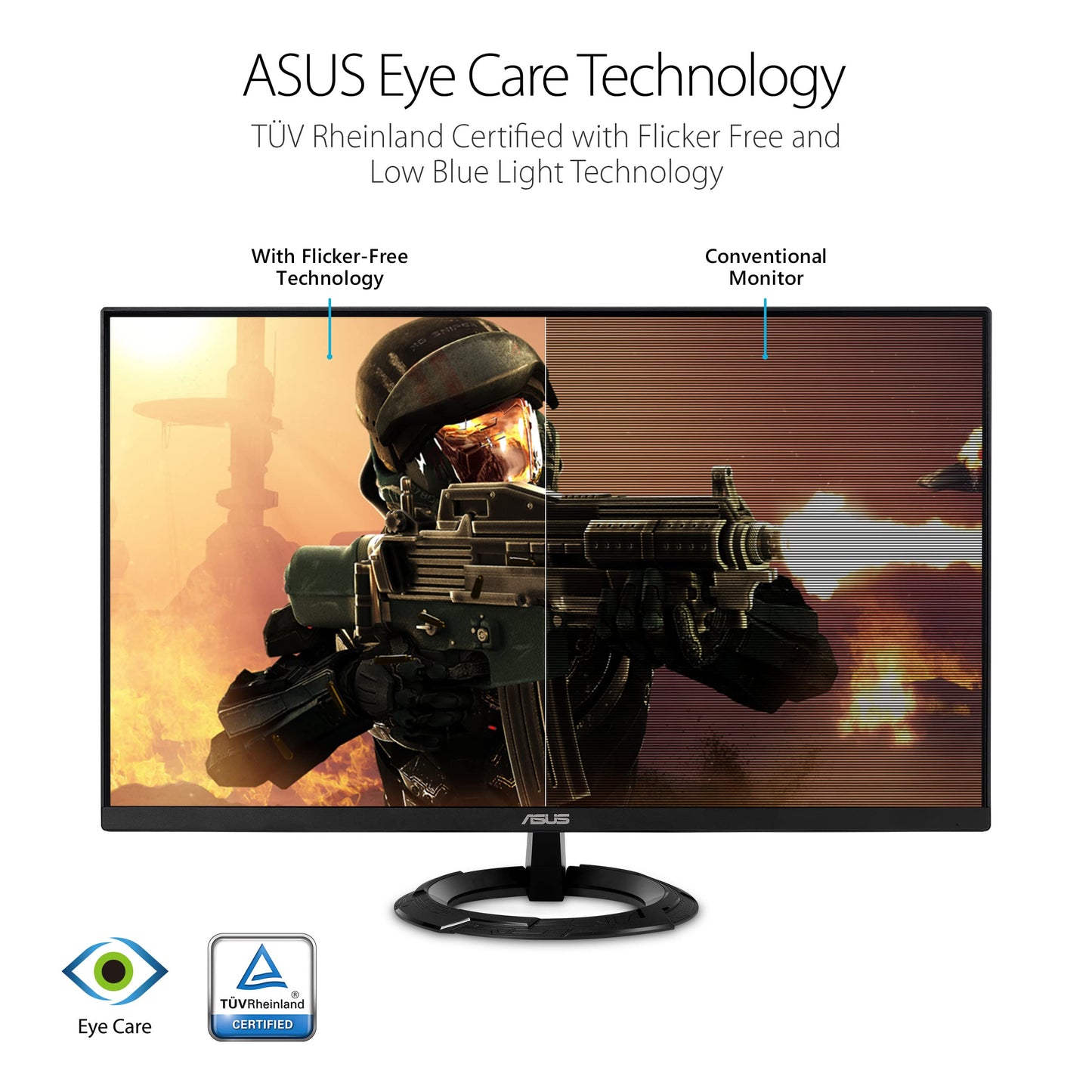 ASUS MONITOR LED 27" (VZ279HEG1R) 1920 X 1080,75HZ, IPS,HDMI,VGA