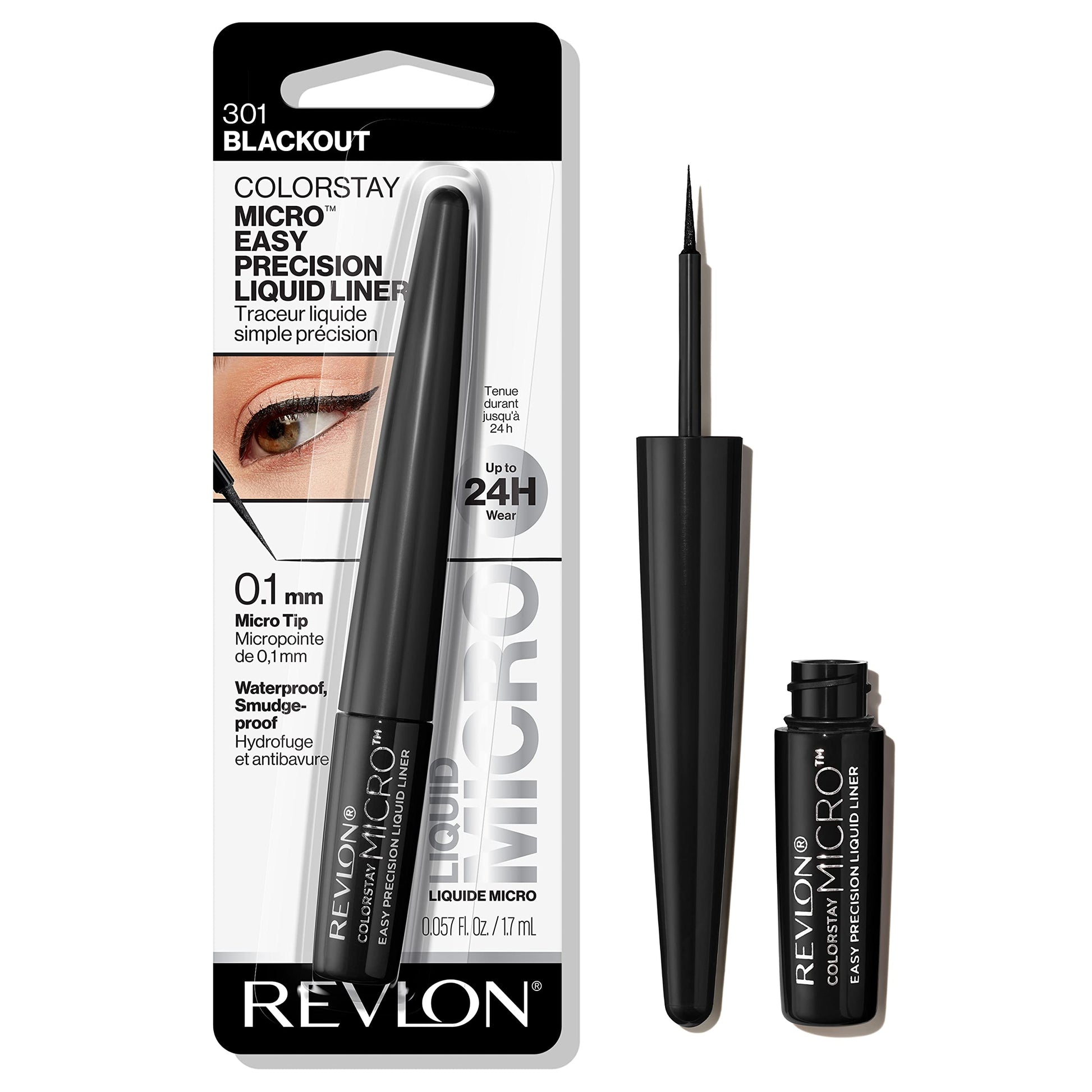 Revlon Colorstay Micro Easy Precision Liquid Liner, 301 Negro