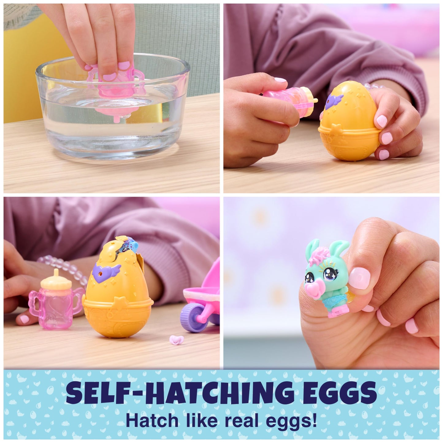 HATCHIMALS Alive, Set de Juego con carriola de Juguete, 2 Minifiguras en Huevos Que se rompen Solos, Juguetes para niños