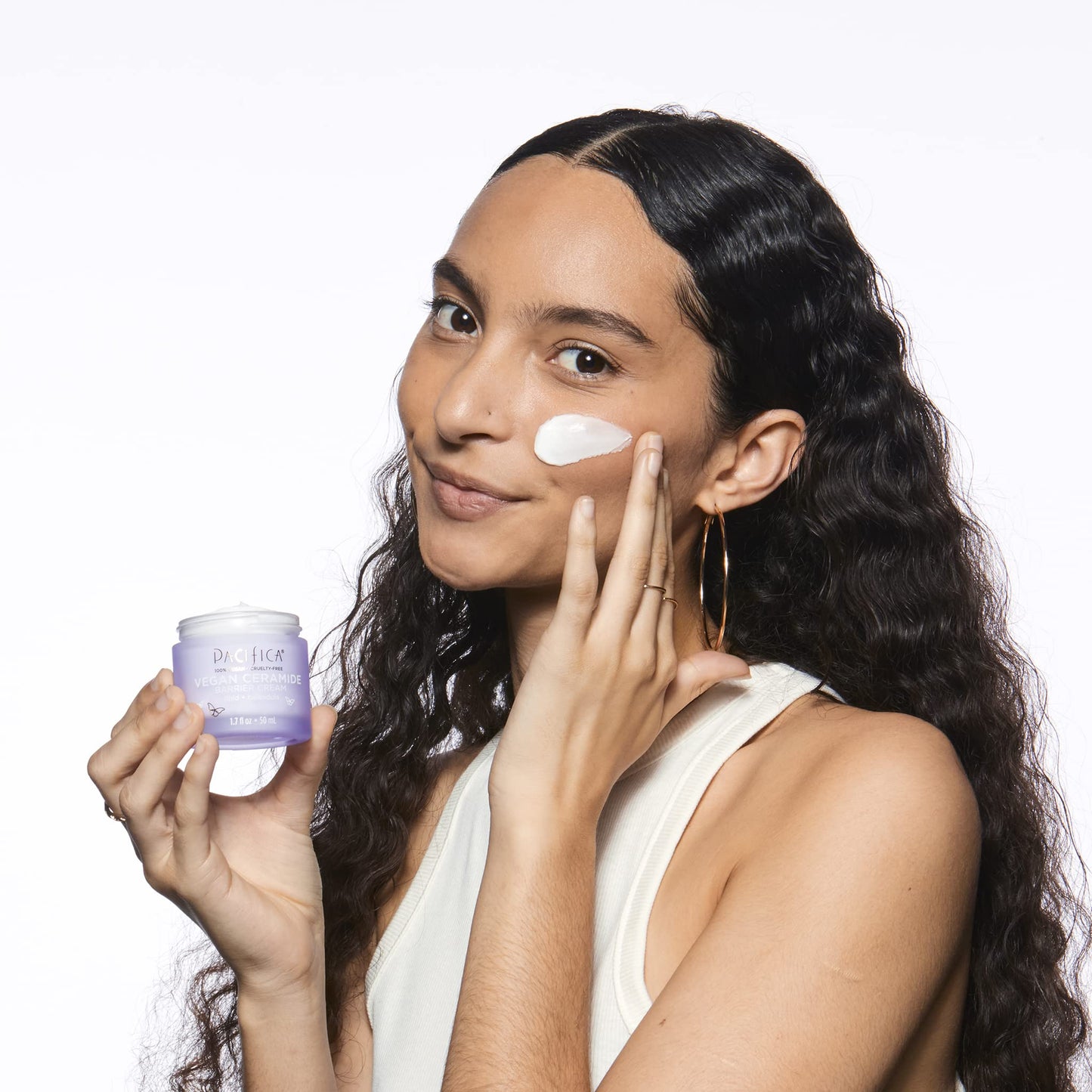 Pacifica Crema facial para reparación de barreras de cerámica vegana, crema hidratante diaria, crema hidratante, aprobada por la asociación ecezma, segura para pieles sensibles, sin fragancia, 100% vegana + libre de crueldad