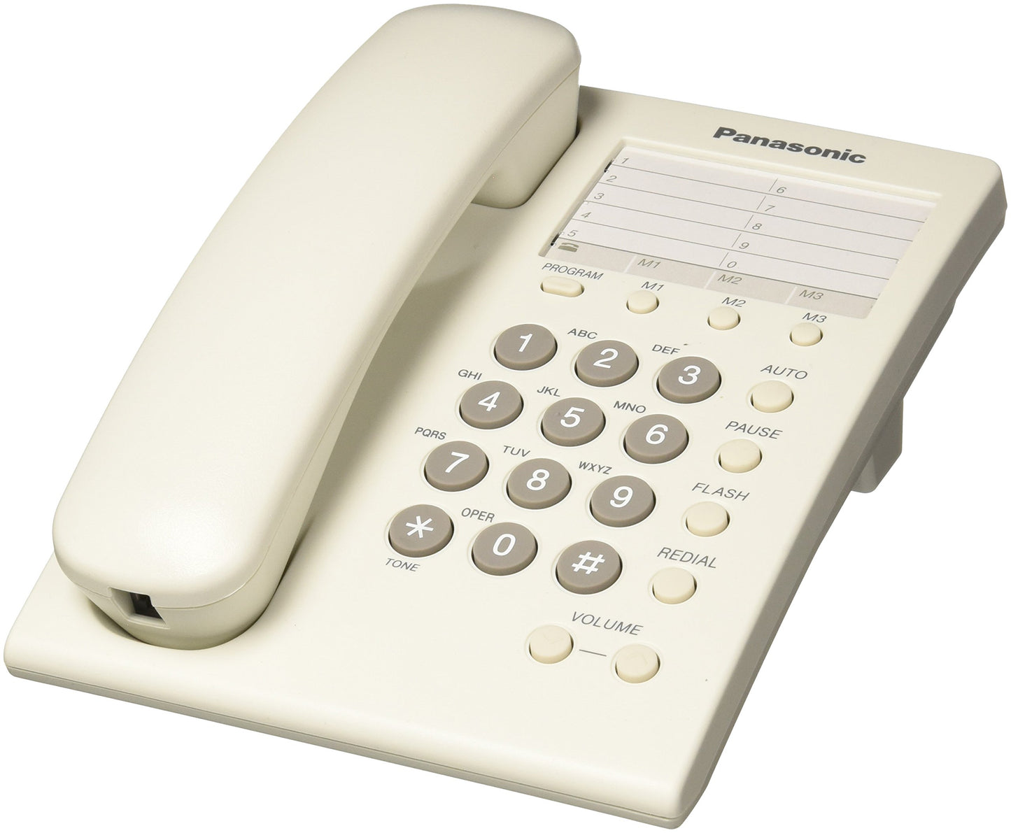 Panasonic KX-TS550MEW, Teléfono Analógico, Escritorio/Pared, Memoria para 10 Números, Color Blanco