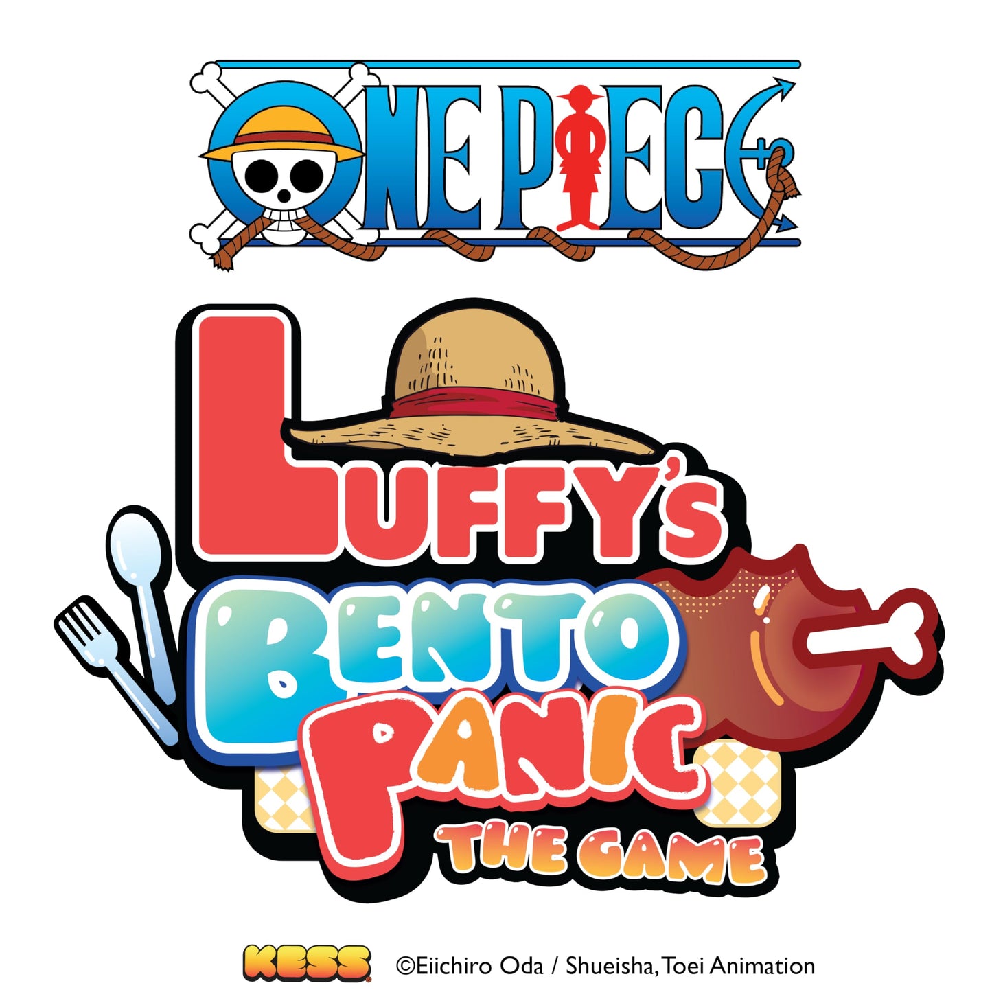 KESS One Piece: Luffy's Bento Panic Juego para Jugadores de 10 años en adelante, Tiempo de Juego 30 Minutos, Anime, rápido de Aprender, diversión de la Fiesta: el Almuerzo se Sirve, con un Lado de