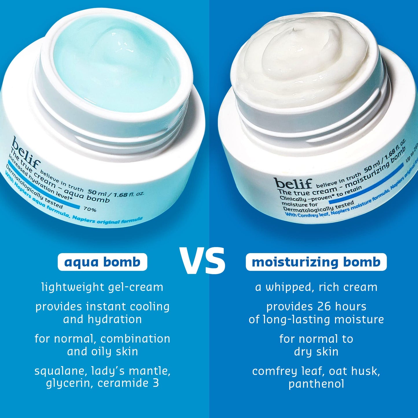Belif the True Cream Aqua Bomb | Moisturizer for Combination to Oily Skin | Face Cream, Hydration, Clean Beauty