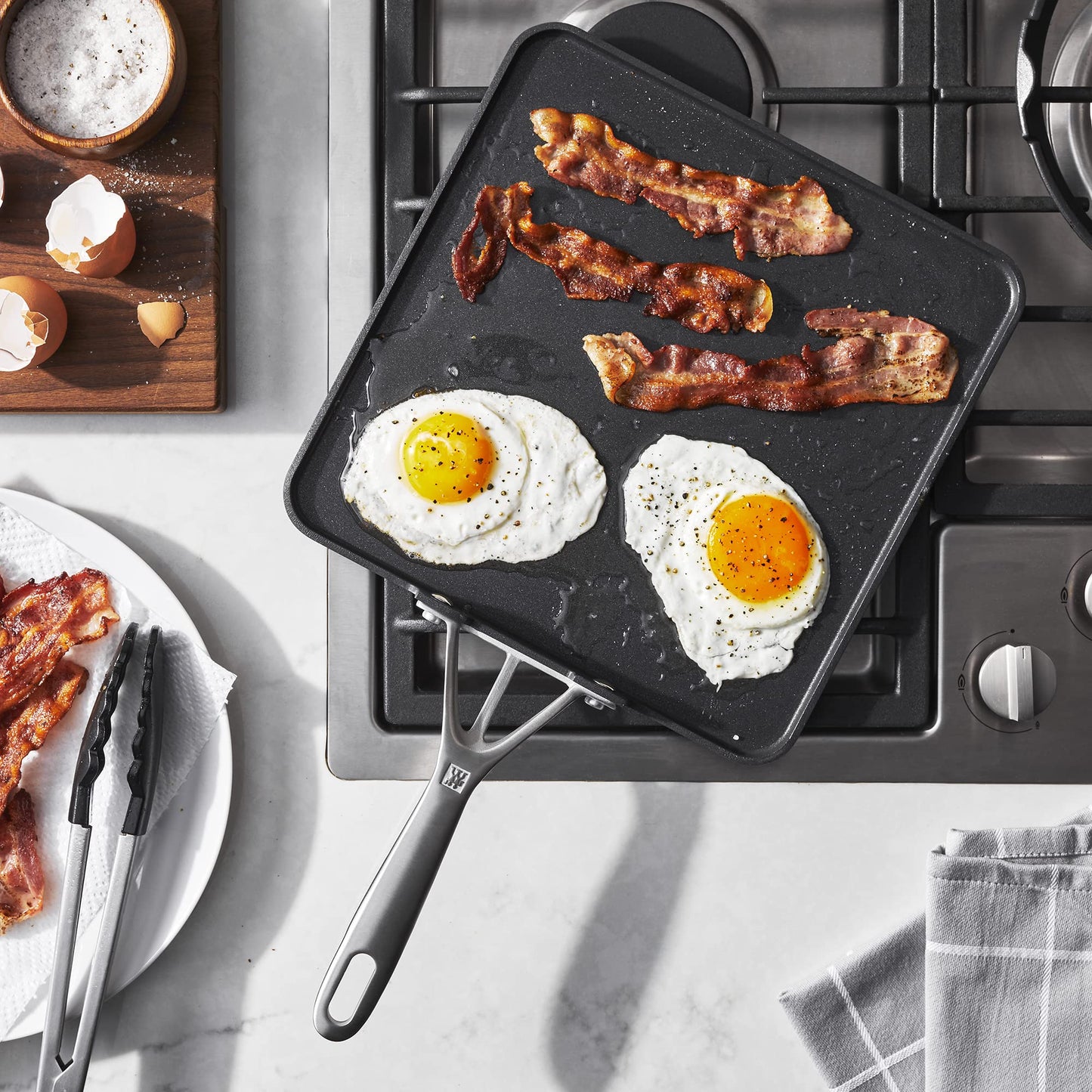 Plancha Cuadrada de Aluminio Anodizado ZWILLING Motion Negra Antiadhesiva