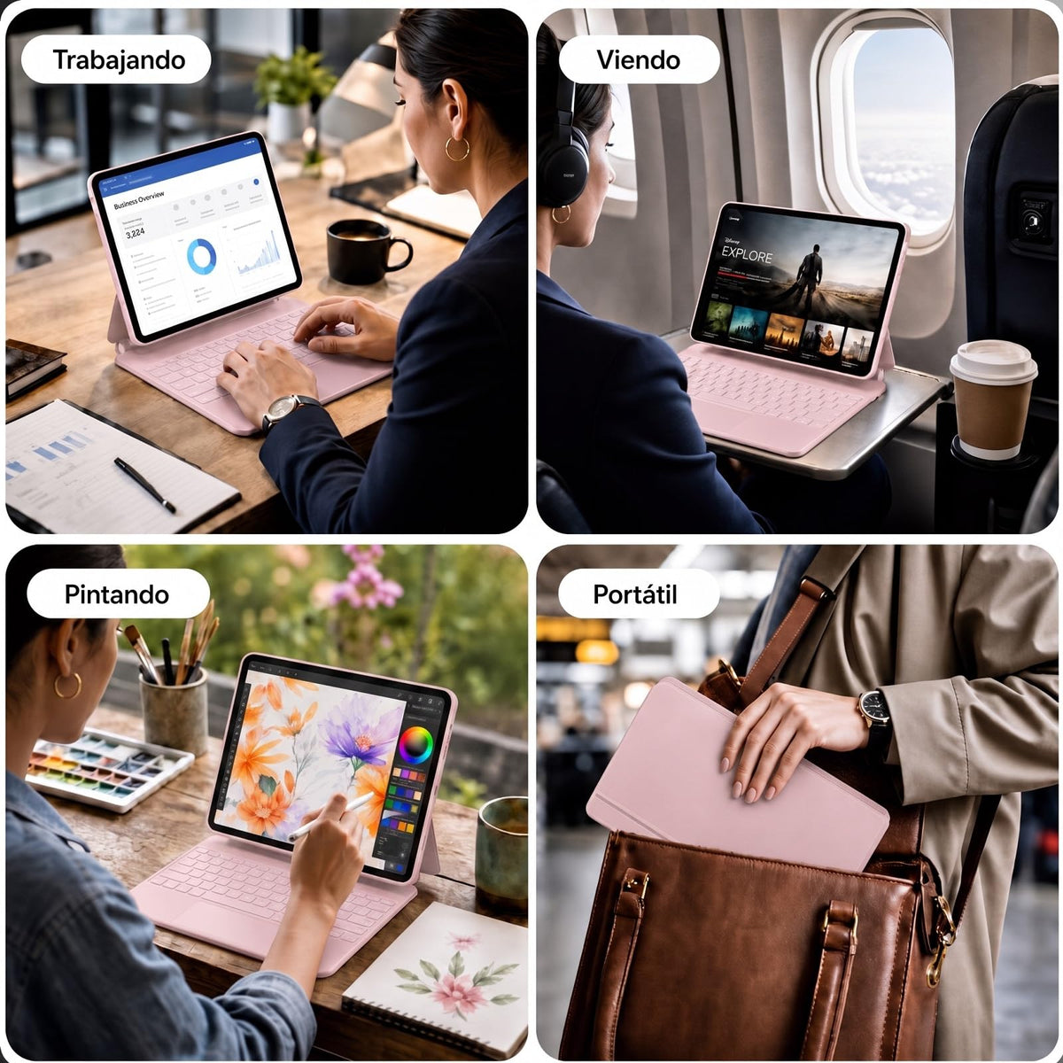 Funda Teclado Magic Keyboard Baudane para iPad Air Español Ñ