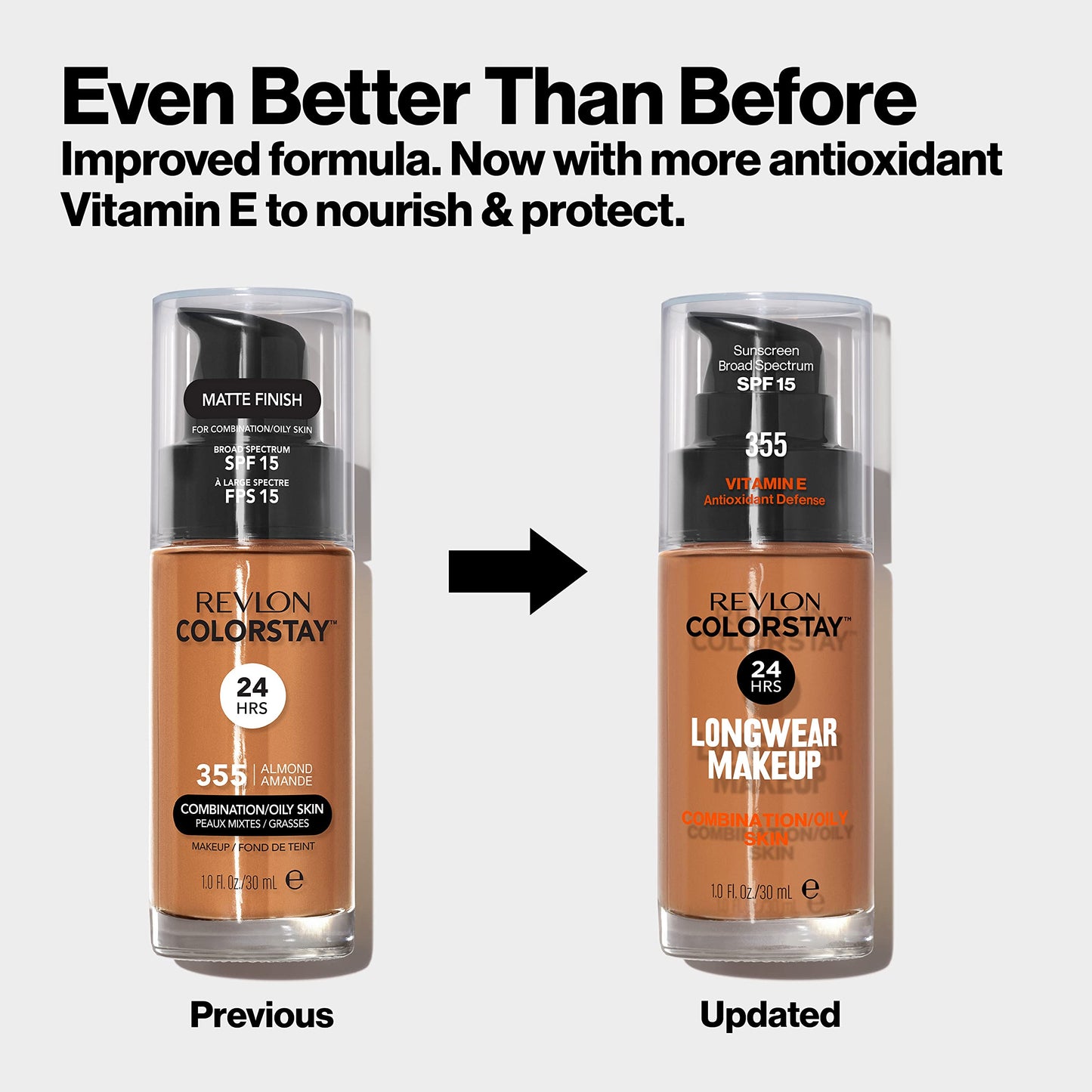 Revlon - Base líquida ColorStay para pieles mixtas/grasas, SPF 15 Butterscotch, 1 onza líquida