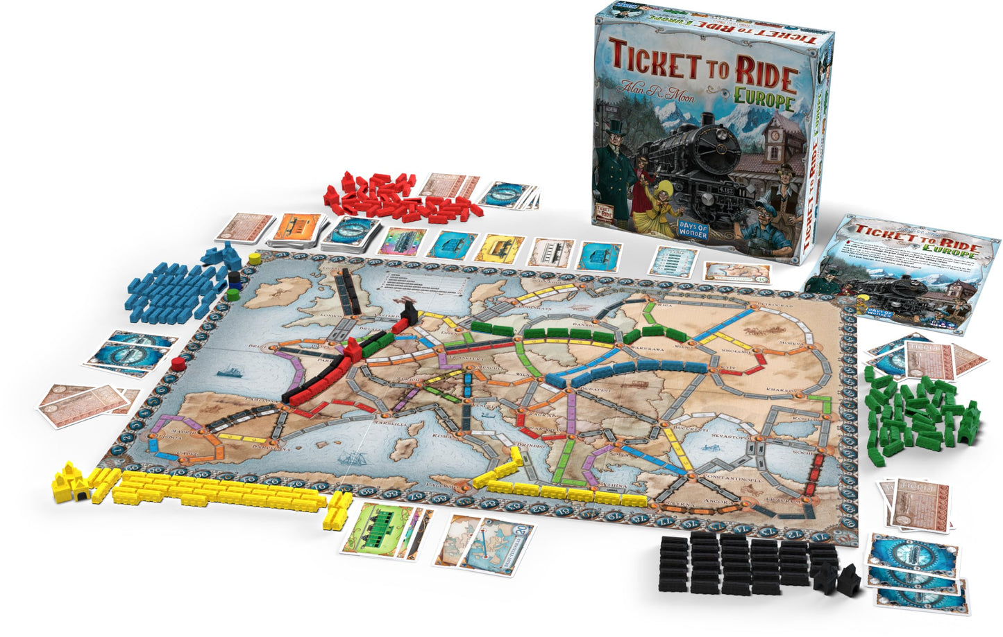 Days of Wonder Ticket to Ride Europe - Juego de Mesa de Estrategia sobre ferrocarriles (en inglés)