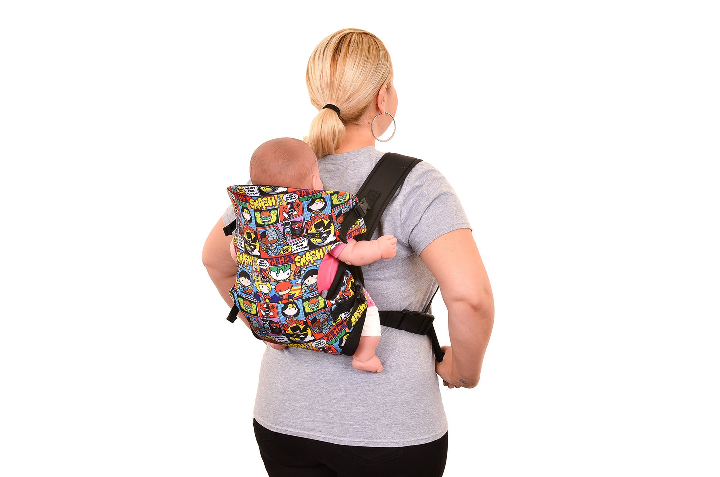 Portabebés KidsEmbrace Justice League DC Comics Chibi Elite Negro