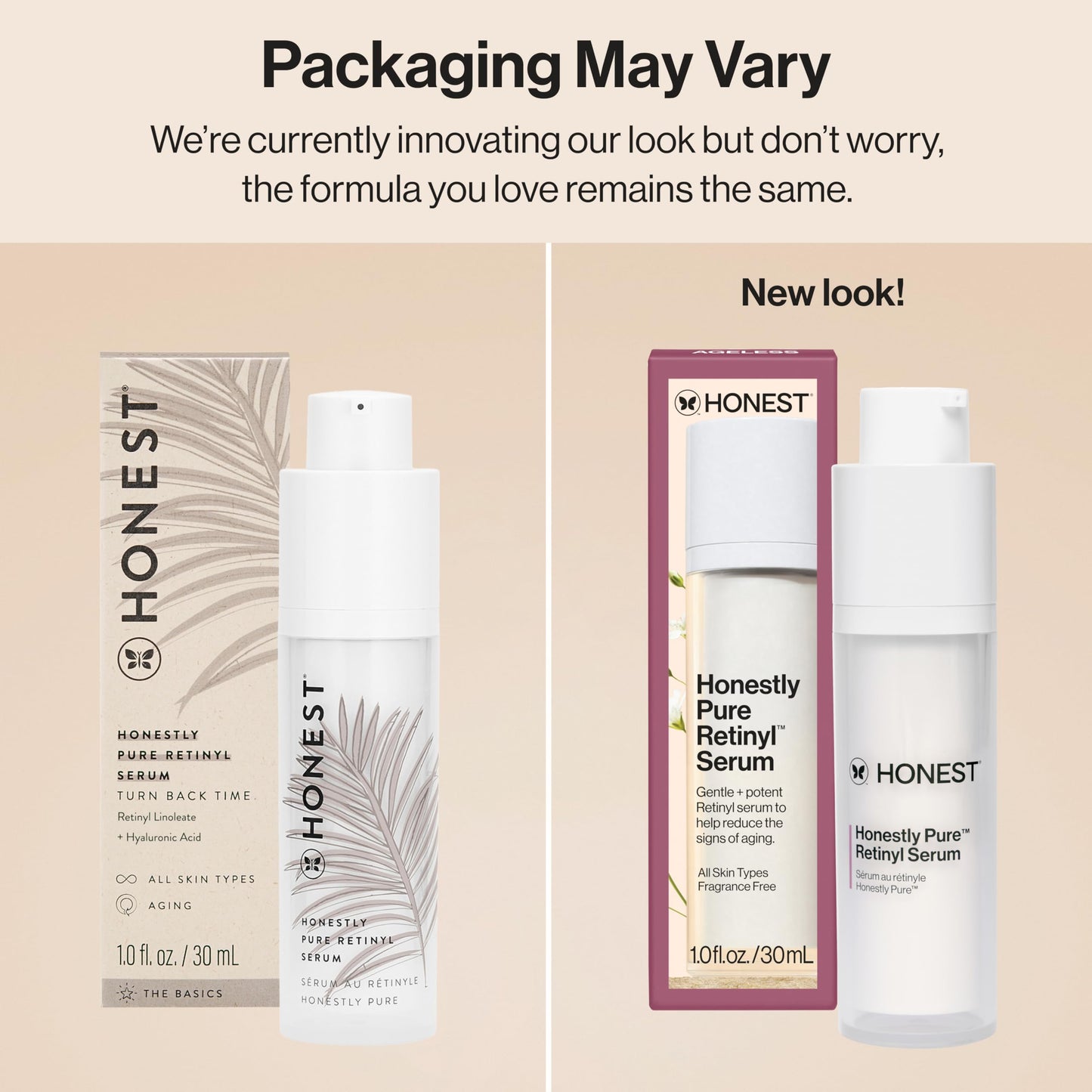 Suero Retinol Honest Beauty Puro sin Parabenos con Tapioca Encapsulado Liberación Prolongada