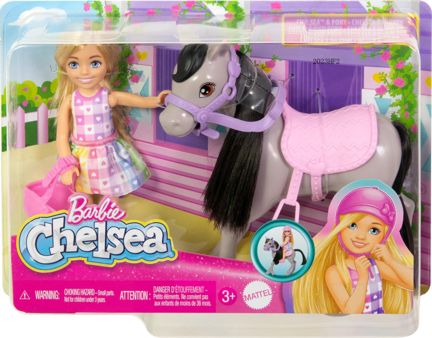 Barbie Set de Juego Chelsea Paseo en Pony para niñas de 3 años en adelante